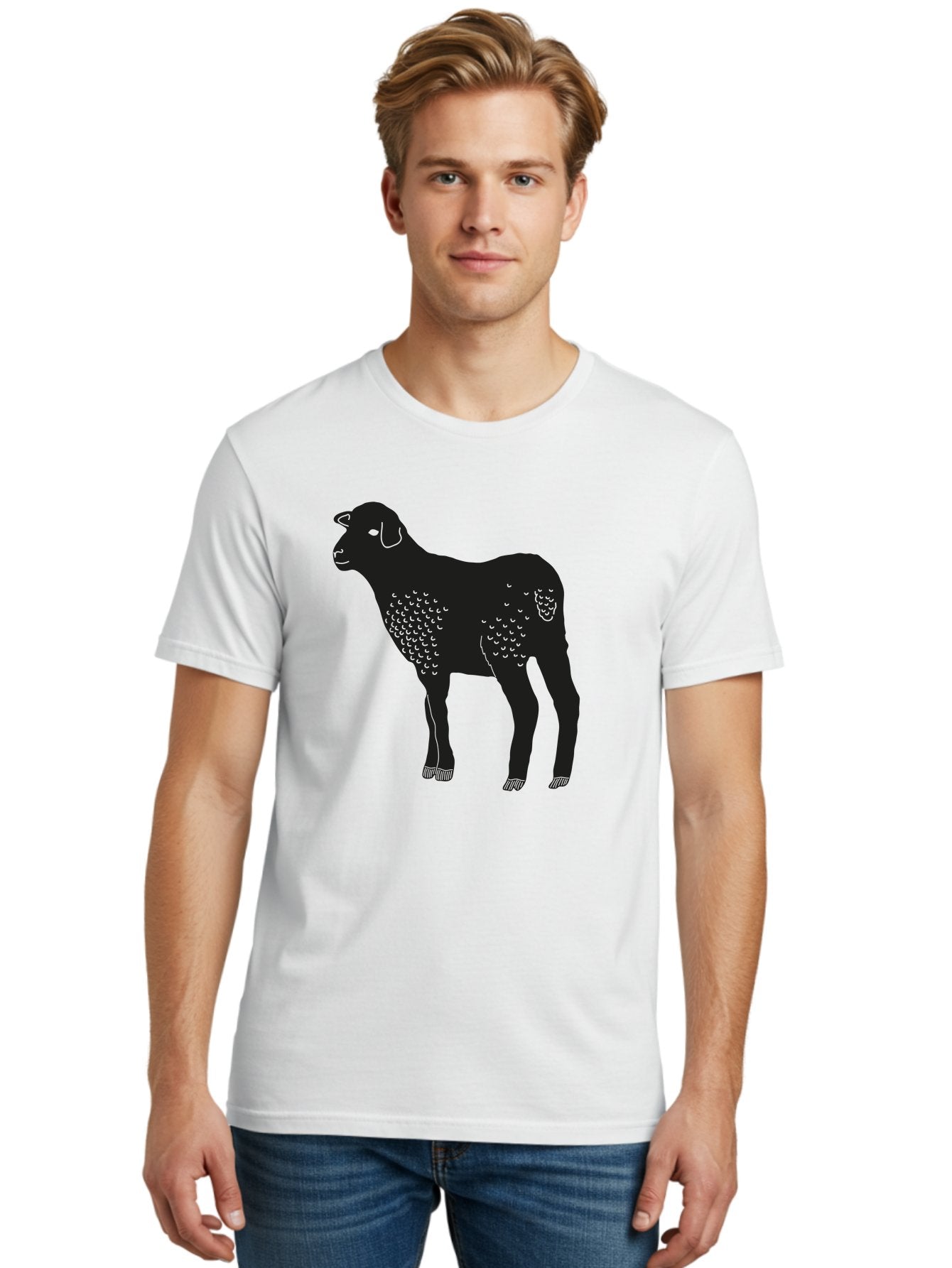 Jacob-Sheep Men'S Graphic Tee, 100% Cotton, Comfortable Casual Summer Wear, Machine Washable, Spotty Sheep, Livestock Animal, Farm Animal, Sheep Breed, Jacob Sheep, Spotted Fur, Agricultural Icon, Farm Graphic Aac216 21