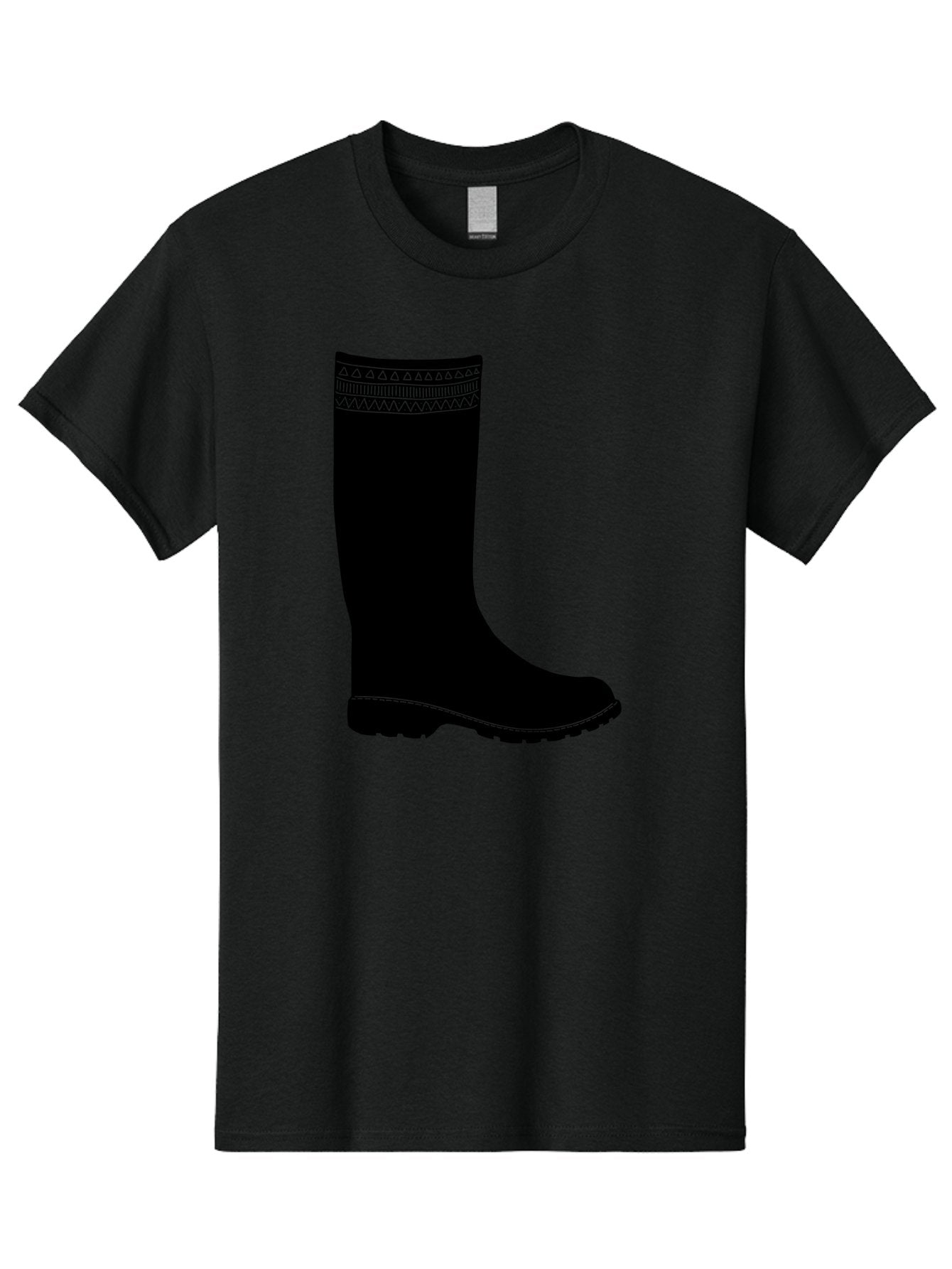 Knee-High-Boot Men'S Graphic Tee, 100% Cotton, Comfortable Casual Summer Wear, Machine Washable, Black Wellies, Knee-High Boots, Outdoor Gear, Gardening Boots, Waterproof Footwear, Rubber Boots, Country Style, Rural Fashion, Folk Design, Aac217 14