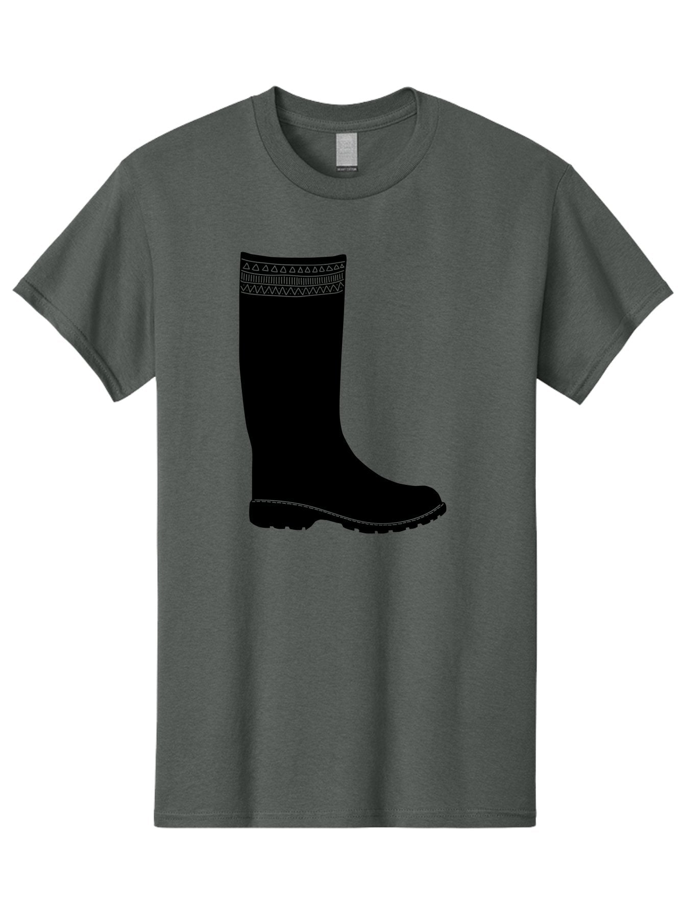 Knee-High-Boot Men'S Graphic Tee, 100% Cotton, Comfortable Casual Summer Wear, Machine Washable, Black Wellies, Knee-High Boots, Outdoor Gear, Gardening Boots, Waterproof Footwear, Rubber Boots, Country Style, Rural Fashion, Folk Design, Aac217 13