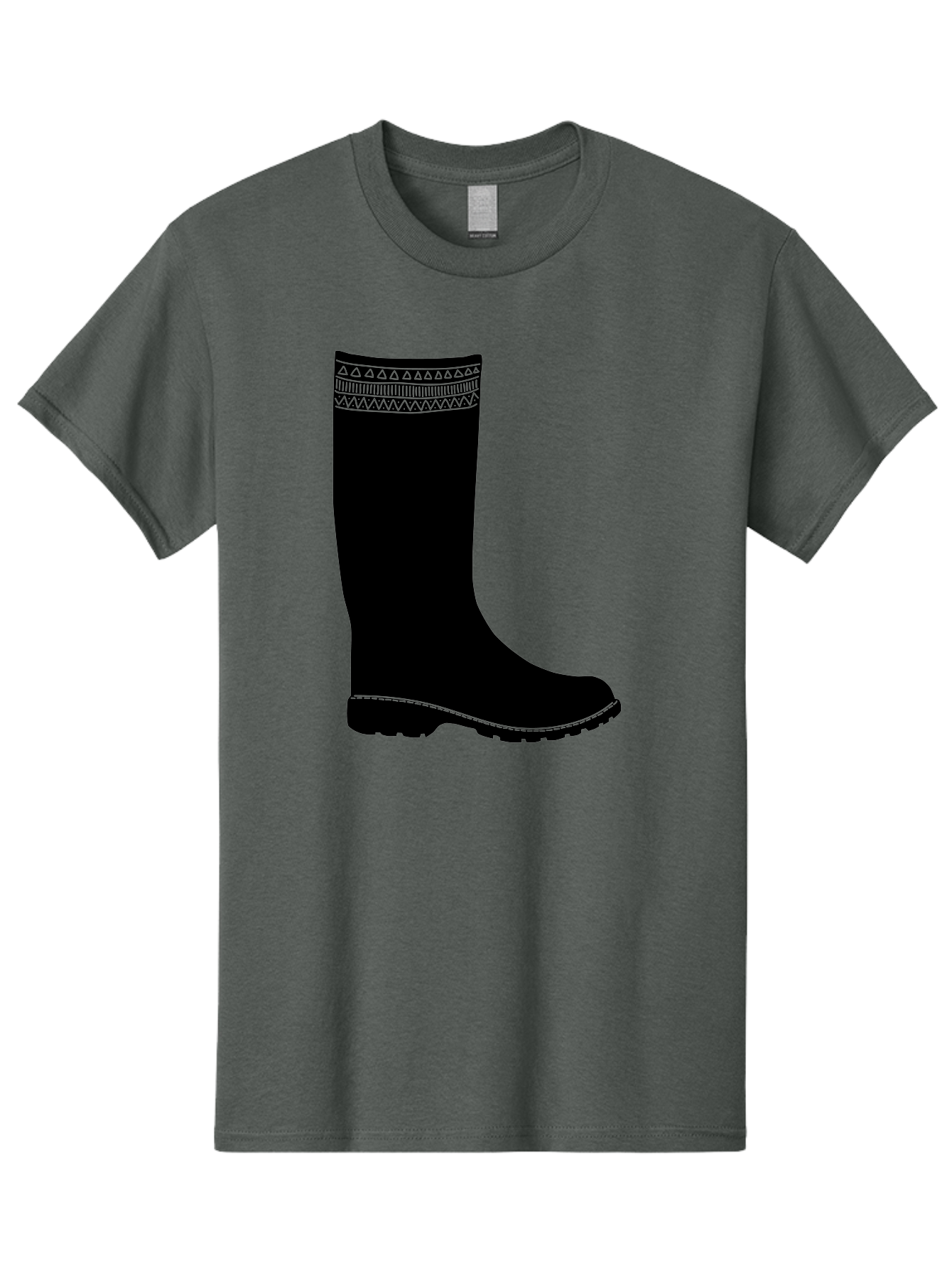 Knee-High-Boot Men'S Graphic Tee, 100% Cotton, Comfortable Casual Summer Wear, Machine Washable, Black Wellies, Knee-High Boots, Outdoor Gear, Gardening Boots, Waterproof Footwear, Rubber Boots, Country Style, Rural Fashion, Folk Design, Aac217 29