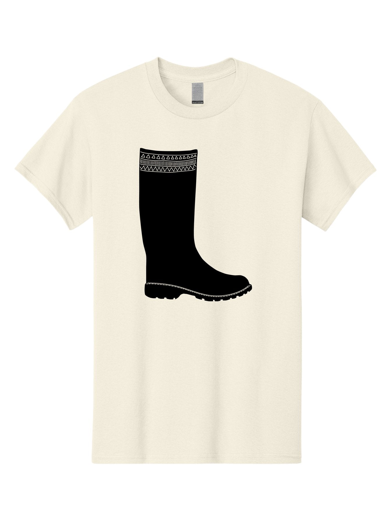 Knee-High-Boot Men'S Graphic Tee, 100% Cotton, Comfortable Casual Summer Wear, Machine Washable, Black Wellies, Knee-High Boots, Outdoor Gear, Gardening Boots, Waterproof Footwear, Rubber Boots, Country Style, Rural Fashion, Folk Design, Aac217 12