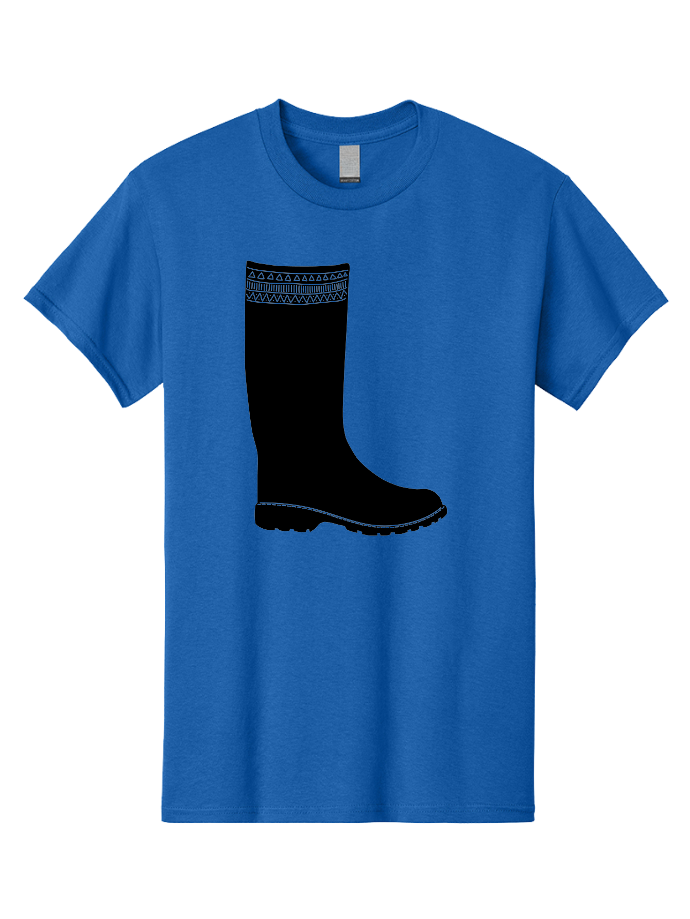 Knee-High-Boot Men'S Graphic Tee, 100% Cotton, Comfortable Casual Summer Wear, Machine Washable, Black Wellies, Knee-High Boots, Outdoor Gear, Gardening Boots, Waterproof Footwear, Rubber Boots, Country Style, Rural Fashion, Folk Design, Aac217 15