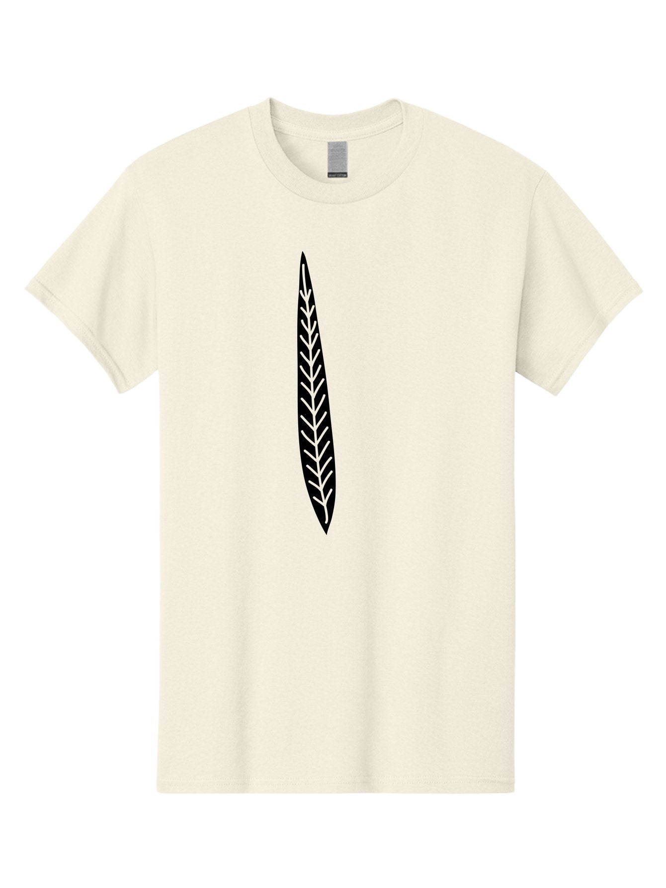 Leaf-Design Men'S Graphic Tee, 100% Cotton, Comfortable Casual Summer Wear, Machine Washable, Black Feather Silhouette, Symmetrical Design, Minimalist Art, Simple Shapes, Graphic Design Element, Vector Icon, Sharp Pointed Ends Aac218 11