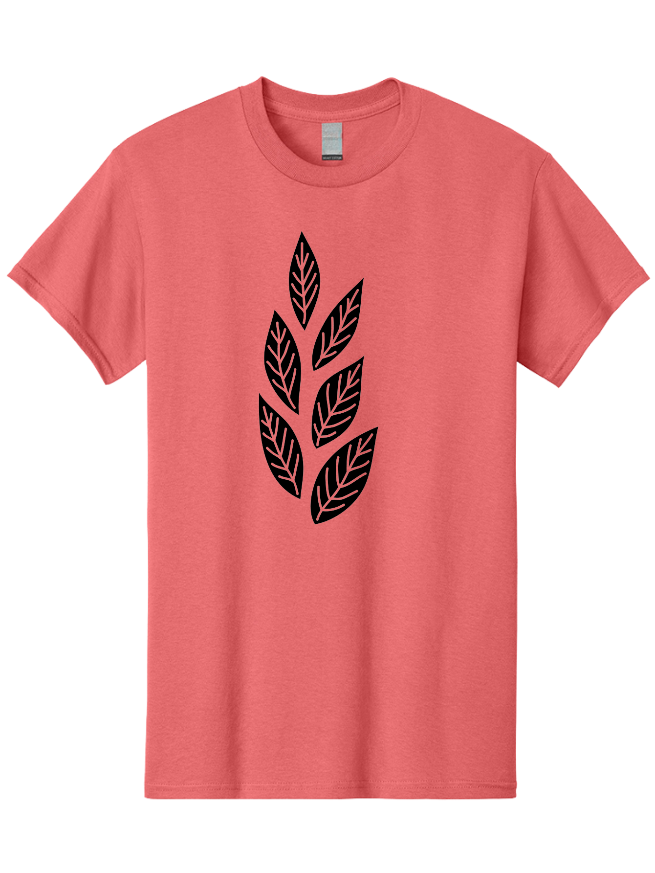 Leaf-Silhouette Men'S Graphic Tee, 100% Cotton, Comfortable Casual Summer Wear, Machine Washable, Black Leaves, Leaf Pattern, Leaf Design, Foliage, Nature-Inspired Graphics, Leafy Motif, Simple Shapes, Minimalist Art Aac219 17