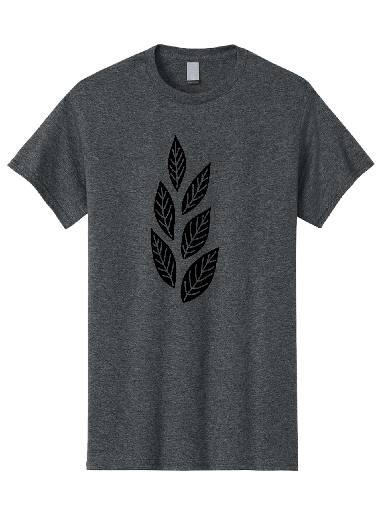 Leaf-Silhouette Men'S Graphic Tee, 100% Cotton, Comfortable Casual Summer Wear, Machine Washable, Black Leaves, Leaf Pattern, Leaf Design, Foliage, Nature-Inspired Graphics, Leafy Motif, Simple Shapes, Minimalist Art Aac219 6