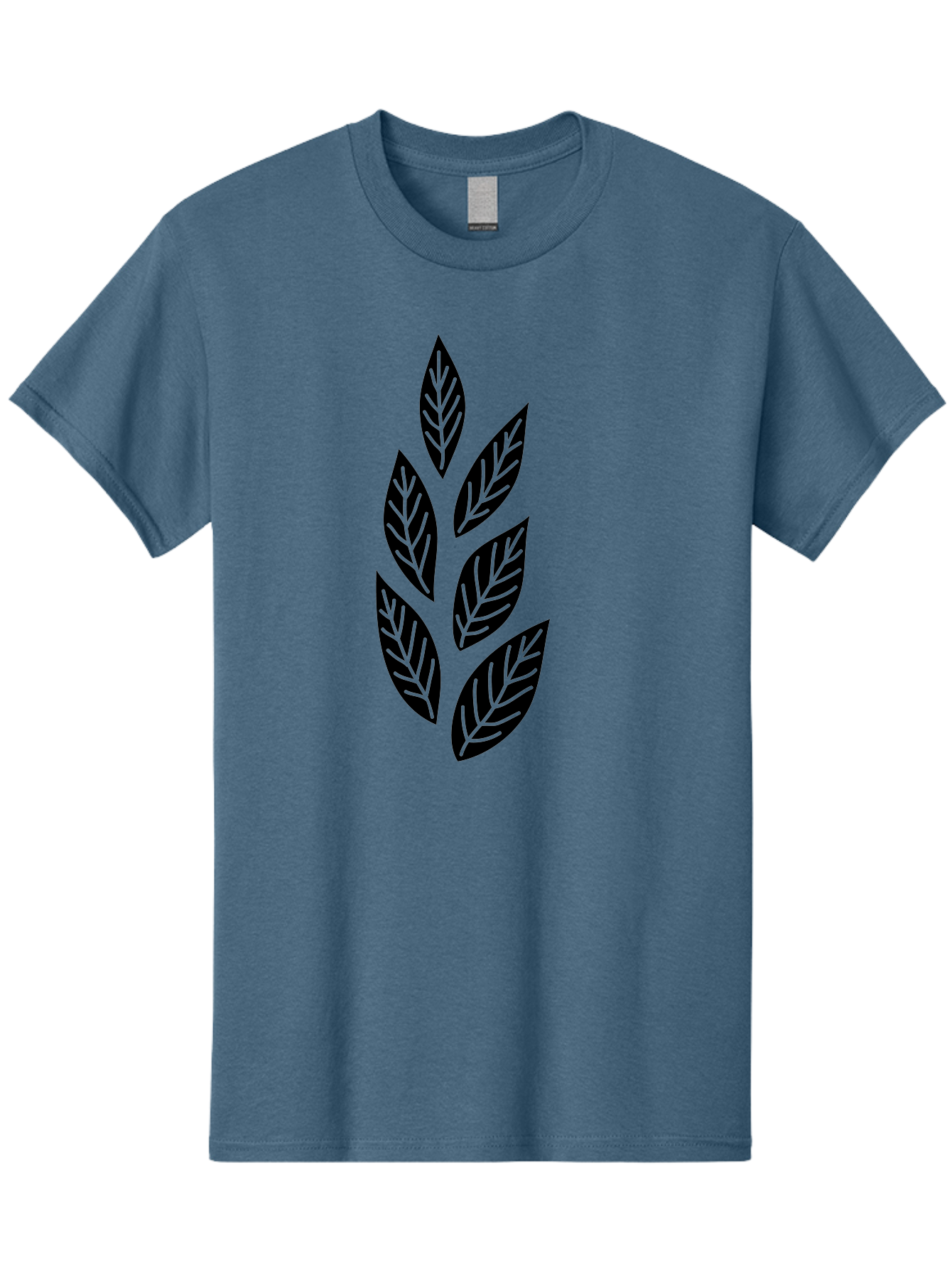 Leaf-Silhouette Men'S Graphic Tee, 100% Cotton, Comfortable Casual Summer Wear, Machine Washable, Black Leaves, Leaf Pattern, Leaf Design, Foliage, Nature-Inspired Graphics, Leafy Motif, Simple Shapes, Minimalist Art Aac219 11