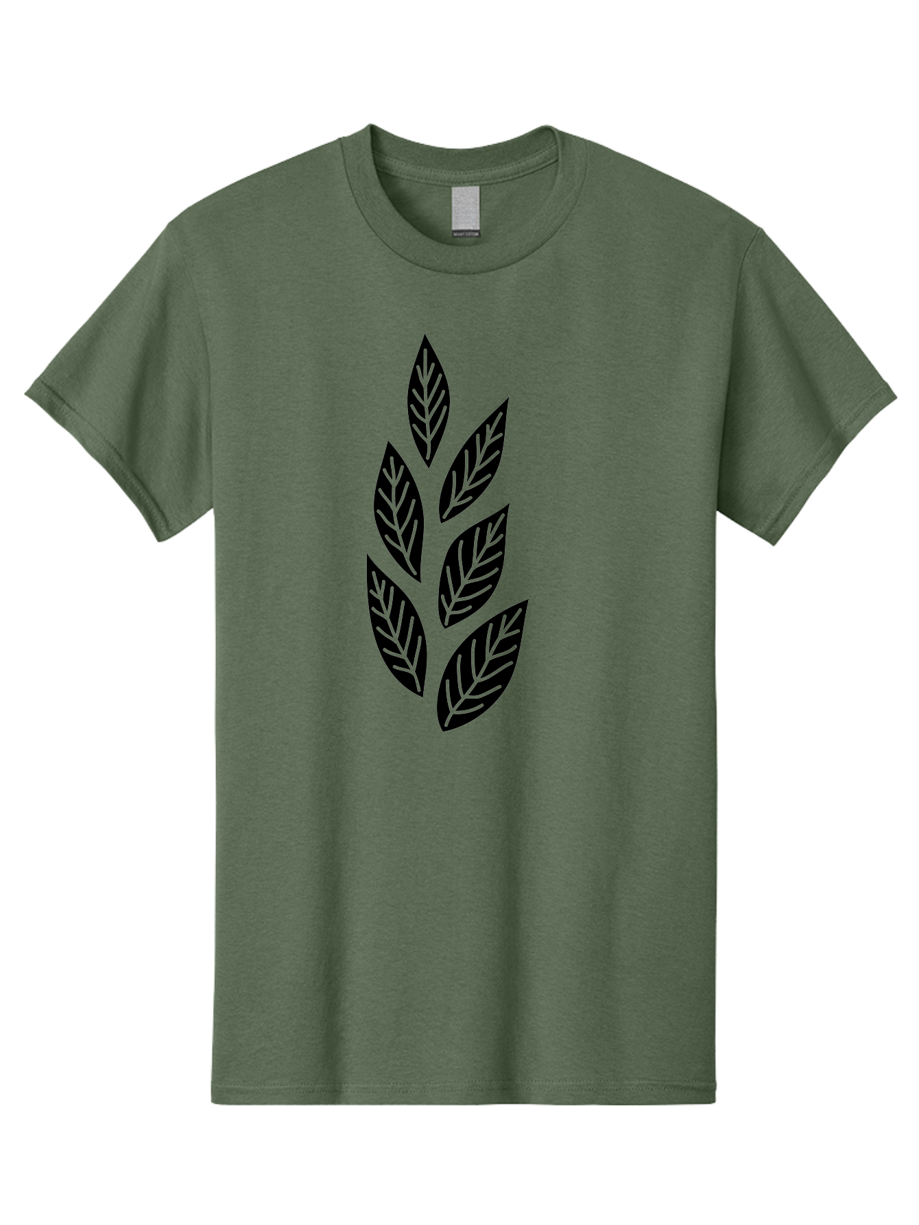Leaf-Silhouette Men'S Graphic Tee, 100% Cotton, Comfortable Casual Summer Wear, Machine Washable, Black Leaves, Leaf Pattern, Leaf Design, Foliage, Nature-Inspired Graphics, Leafy Motif, Simple Shapes, Minimalist Art Aac219 21