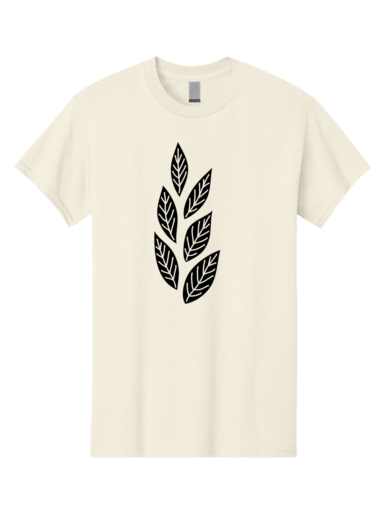 Leaf-Silhouette Men'S Graphic Tee, 100% Cotton, Comfortable Casual Summer Wear, Machine Washable, Black Leaves, Leaf Pattern, Leaf Design, Foliage, Nature-Inspired Graphics, Leafy Motif, Simple Shapes, Minimalist Art Aac219 15