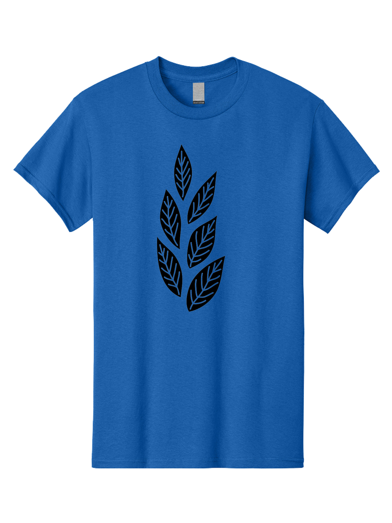 Leaf-Silhouette Men'S Graphic Tee, 100% Cotton, Comfortable Casual Summer Wear, Machine Washable, Black Leaves, Leaf Pattern, Leaf Design, Foliage, Nature-Inspired Graphics, Leafy Motif, Simple Shapes, Minimalist Art Aac219 3