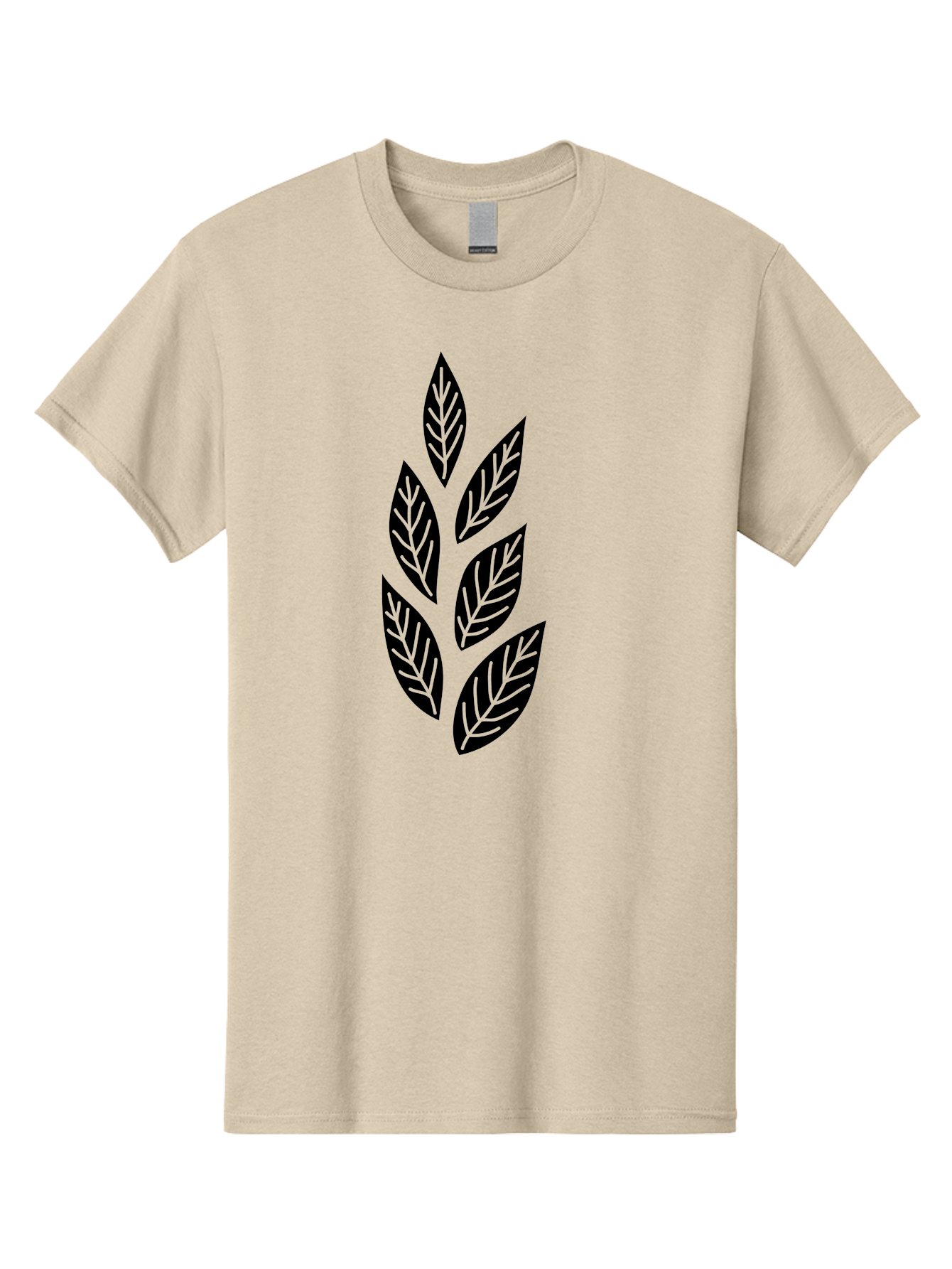 Leaf-Silhouette Men'S Graphic Tee, 100% Cotton, Comfortable Casual Summer Wear, Machine Washable, Black Leaves, Leaf Pattern, Leaf Design, Foliage, Nature-Inspired Graphics, Leafy Motif, Simple Shapes, Minimalist Art Aac219 27