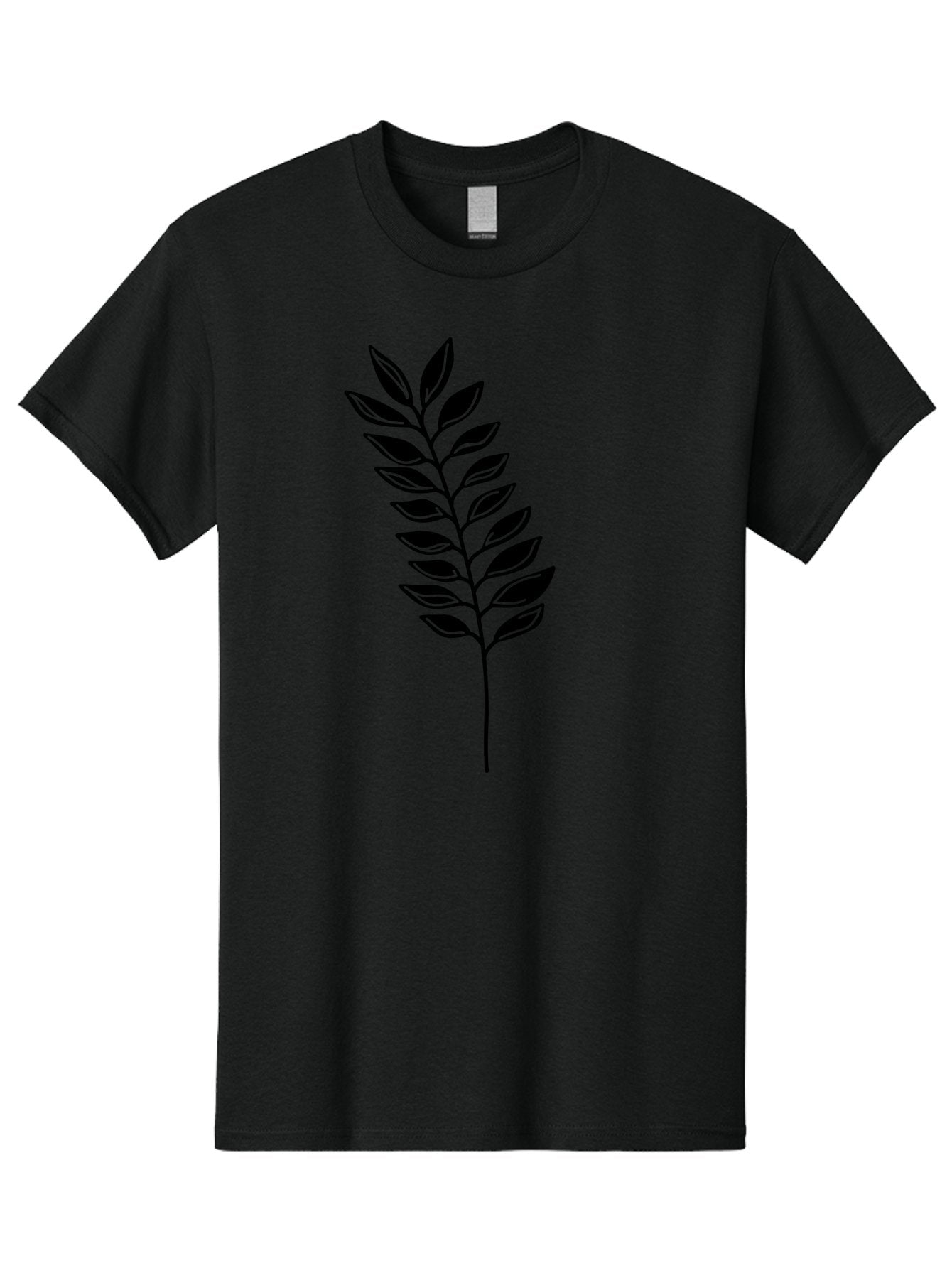 Leafy-Branch Men'S Graphic Tee, 100% Cotton, Comfortable Casual Summer Wear, Machine Washable, Simple Branch, Black Leaves, Leafy Stem, Minimalist Design, Nature-Inspired Art, Botanical Illustration, Eco-Friendly Theme Aac222 4