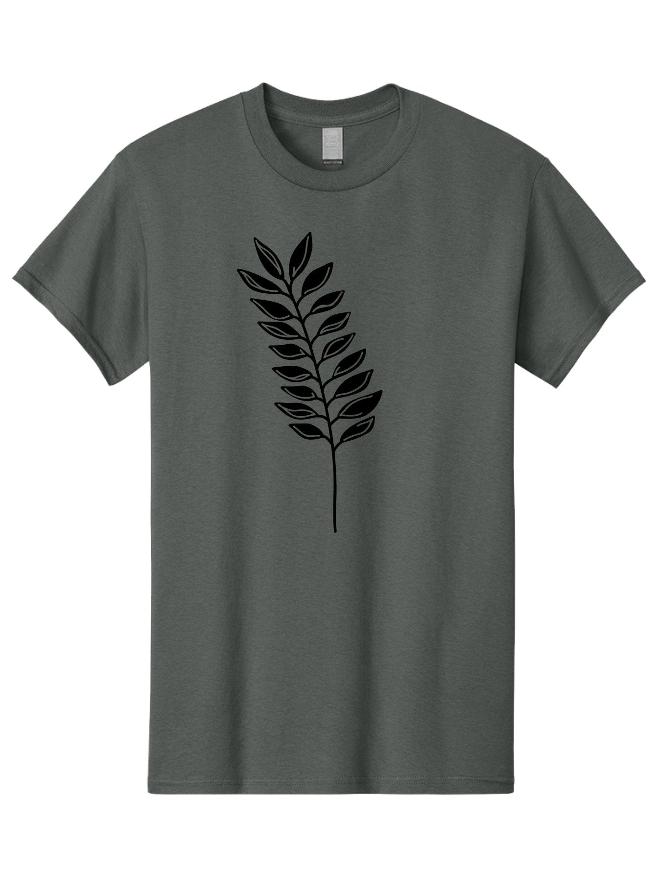 Leafy-Branch Men'S Graphic Tee, 100% Cotton, Comfortable Casual Summer Wear, Machine Washable, Simple Branch, Black Leaves, Leafy Stem, Minimalist Design, Nature-Inspired Art, Botanical Illustration, Eco-Friendly Theme Aac222 15