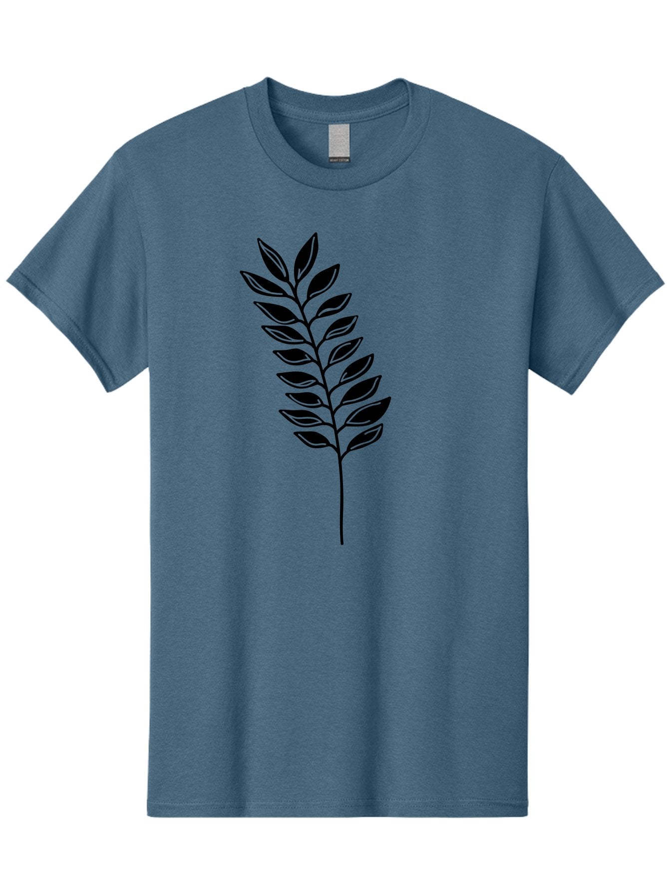 Leafy-Branch Men'S Graphic Tee, 100% Cotton, Comfortable Casual Summer Wear, Machine Washable, Simple Branch, Black Leaves, Leafy Stem, Minimalist Design, Nature-Inspired Art, Botanical Illustration, Eco-Friendly Theme Aac222 7