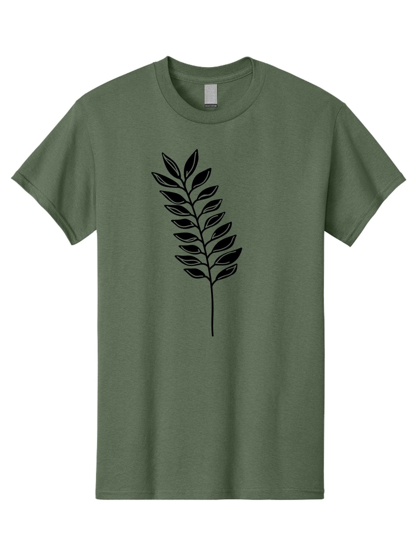 Leafy-Branch Men'S Graphic Tee, 100% Cotton, Comfortable Casual Summer Wear, Machine Washable, Simple Branch, Black Leaves, Leafy Stem, Minimalist Design, Nature-Inspired Art, Botanical Illustration, Eco-Friendly Theme Aac222 11