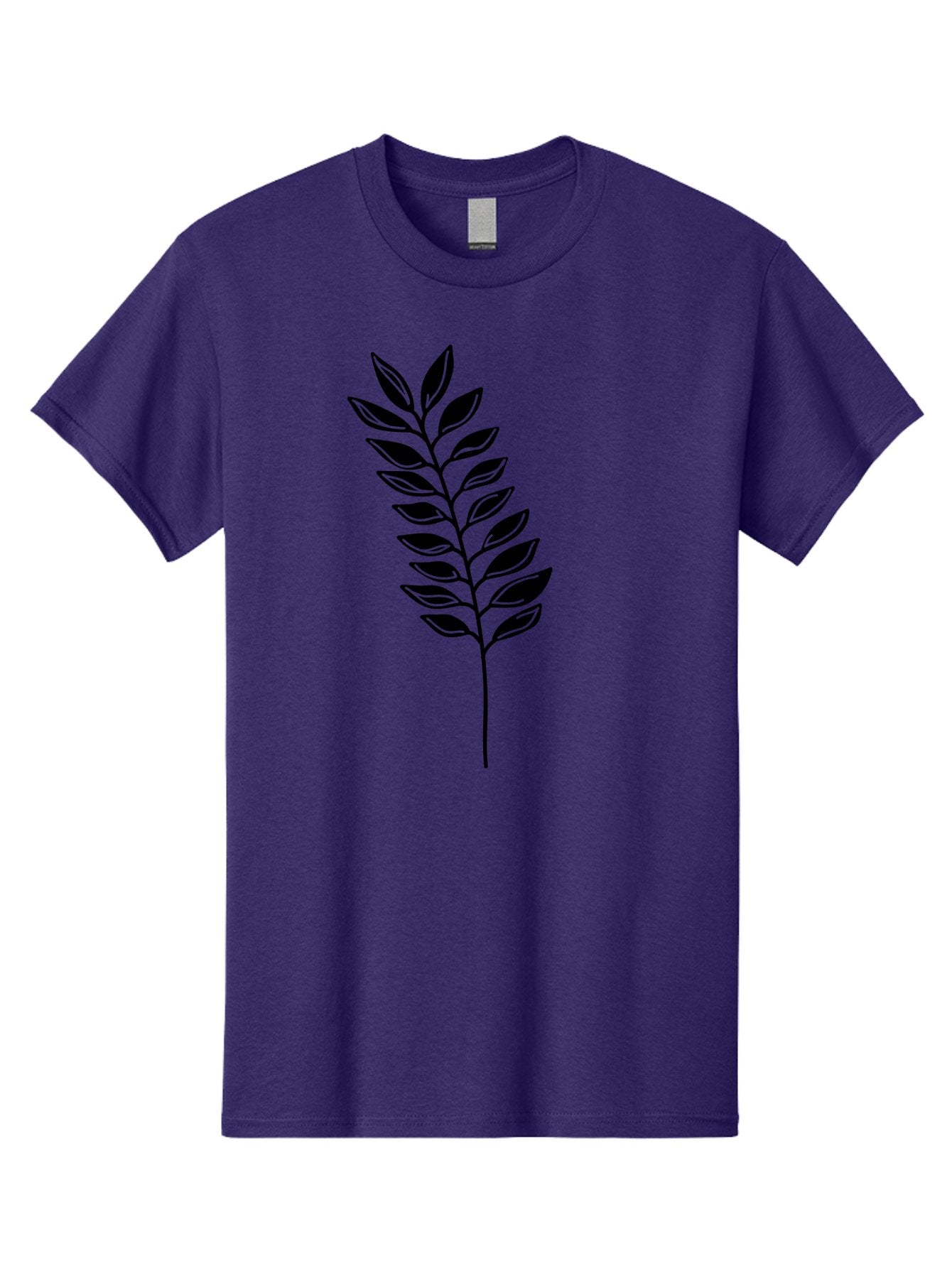 Leafy-Branch Men'S Graphic Tee, 100% Cotton, Comfortable Casual Summer Wear, Machine Washable, Simple Branch, Black Leaves, Leafy Stem, Minimalist Design, Nature-Inspired Art, Botanical Illustration, Eco-Friendly Theme Aac222 13