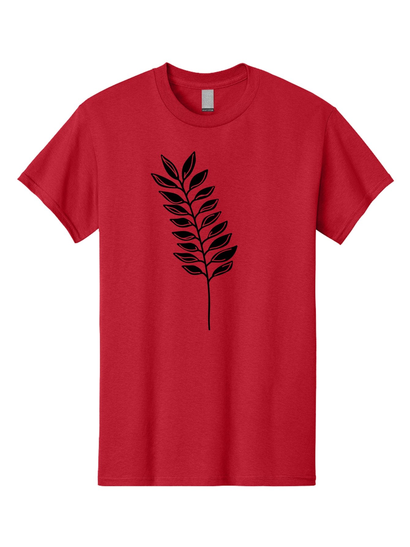 Leafy-Branch Men'S Graphic Tee, 100% Cotton, Comfortable Casual Summer Wear, Machine Washable, Simple Branch, Black Leaves, Leafy Stem, Minimalist Design, Nature-Inspired Art, Botanical Illustration, Eco-Friendly Theme Aac222 8