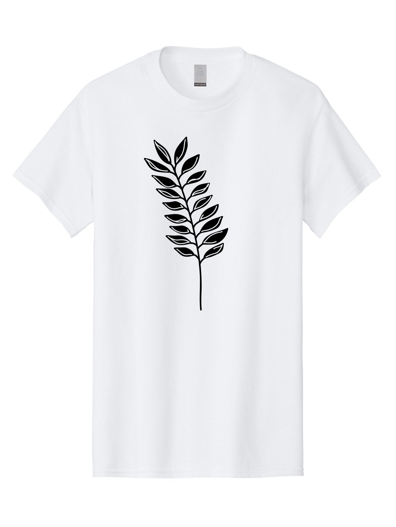 Leafy-Branch Men'S Graphic Tee, 100% Cotton, Comfortable Casual Summer Wear, Machine Washable, Simple Branch, Black Leaves, Leafy Stem, Minimalist Design, Nature-Inspired Art, Botanical Illustration, Eco-Friendly Theme Aac222 9