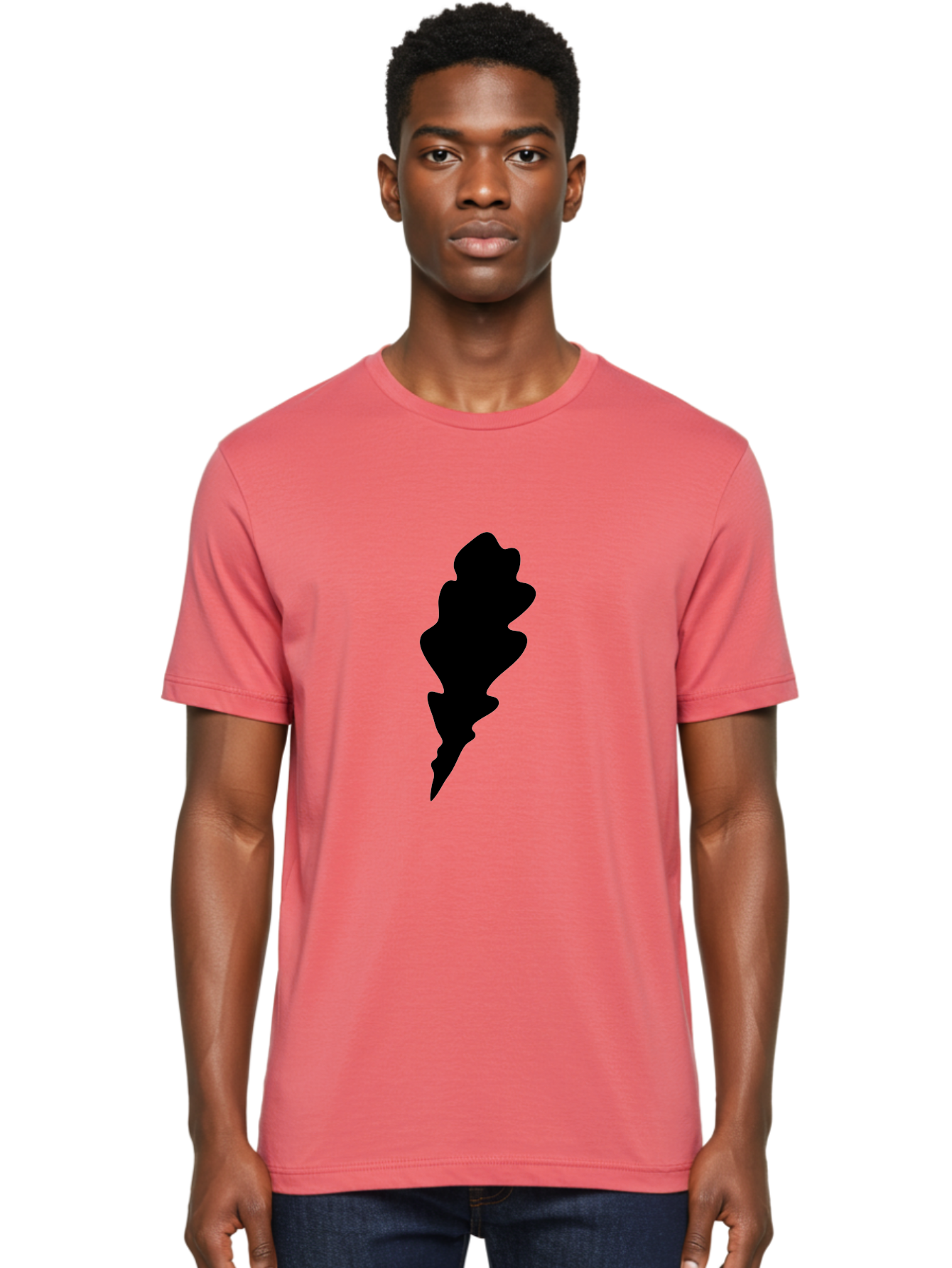 Lightning-Bolt Men'S Graphic Tee, 100% Cotton, Comfortable Casual Summer Wear, Machine Washable, Black Lightning Bolt, Abstract Shape, Electric Symbol, Bold Graphic, Modern Design, Energy Icon Aac223 20