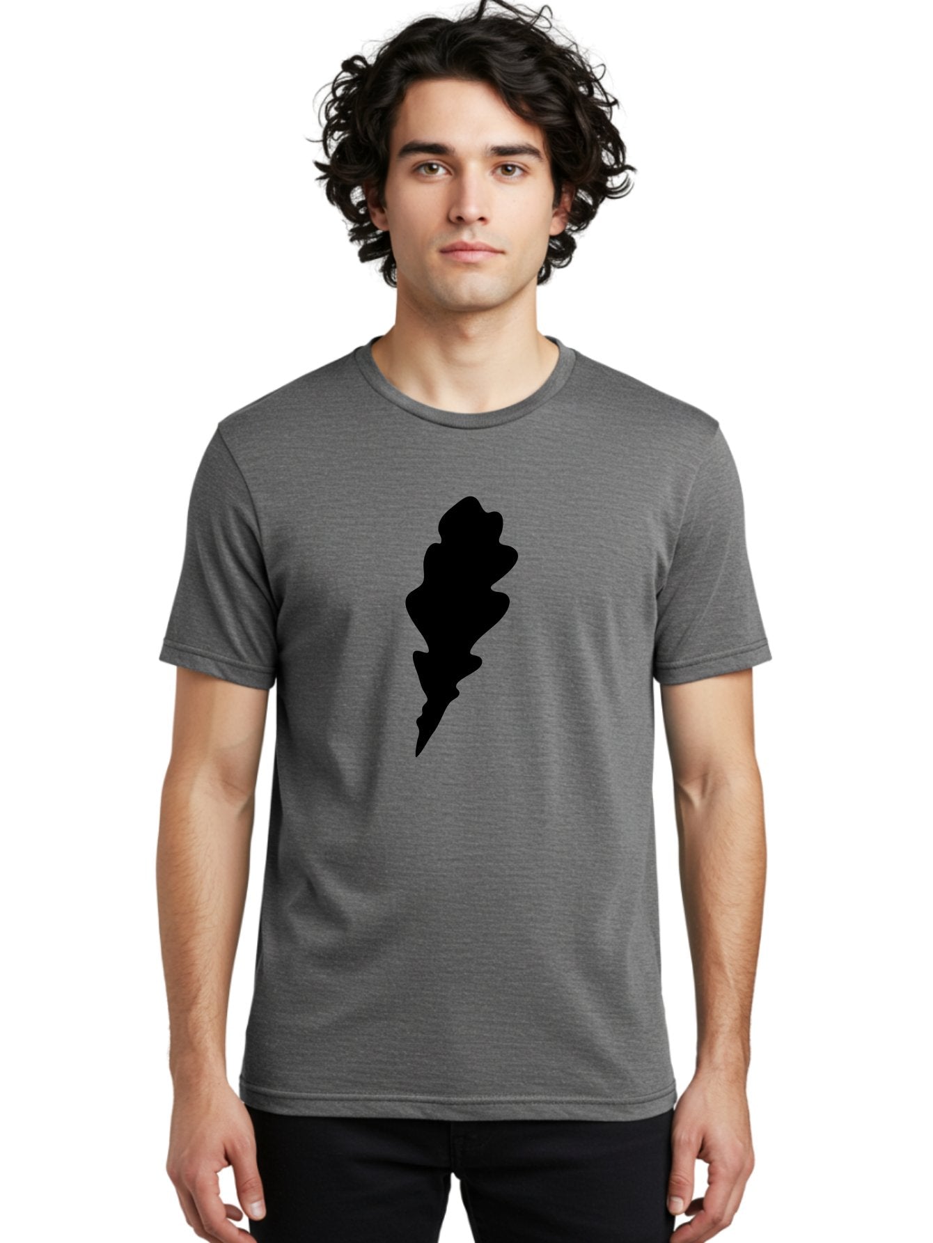 Lightning-Bolt Men'S Graphic Tee, 100% Cotton, Comfortable Casual Summer Wear, Machine Washable, Black Lightning Bolt, Abstract Shape, Electric Symbol, Bold Graphic, Modern Design, Energy Icon Aac223 26