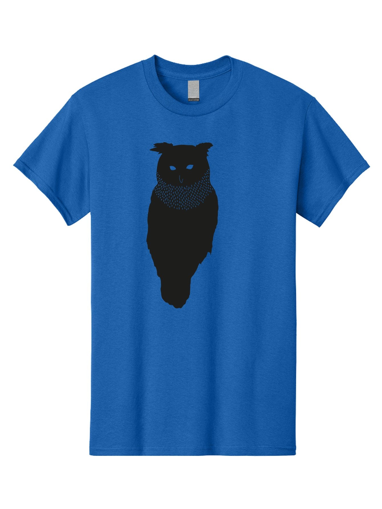 Owl-Silhouette Men'S Graphic Tee, 100% Cotton, Comfortable Casual Summer Wear, Machine Washable, Owl Silhouette, Black Owl, Glowing Eyes, Textured Feathers, Mysterious Animal, Nocturnal Bird, Wildlife Illustration, Symbolic Creature, Dark Art Aac224 9