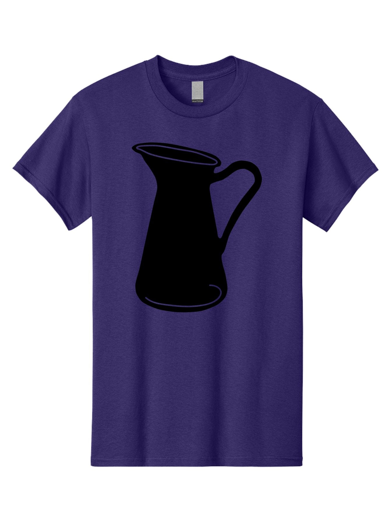 Pitcher Men'S Graphic Tee, 100% Cotton, Comfortable Casual Summer Wear, Machine Washable, Pitcher Silhouette, Minimalist Design, Coffee Pitcher, Jug, Single Handle, Simple Shape, Modern Illustration, Black And Green Aac226 9