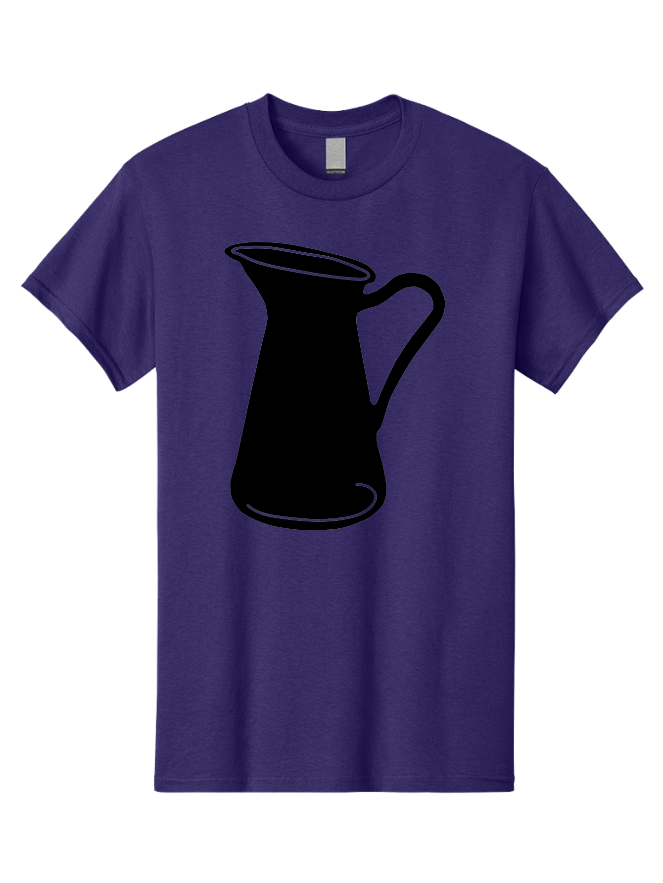 Pitcher Men'S Graphic Tee, 100% Cotton, Comfortable Casual Summer Wear, Machine Washable, Pitcher Silhouette, Minimalist Design, Coffee Pitcher, Jug, Single Handle, Simple Shape, Modern Illustration, Black And Green Aac226 9