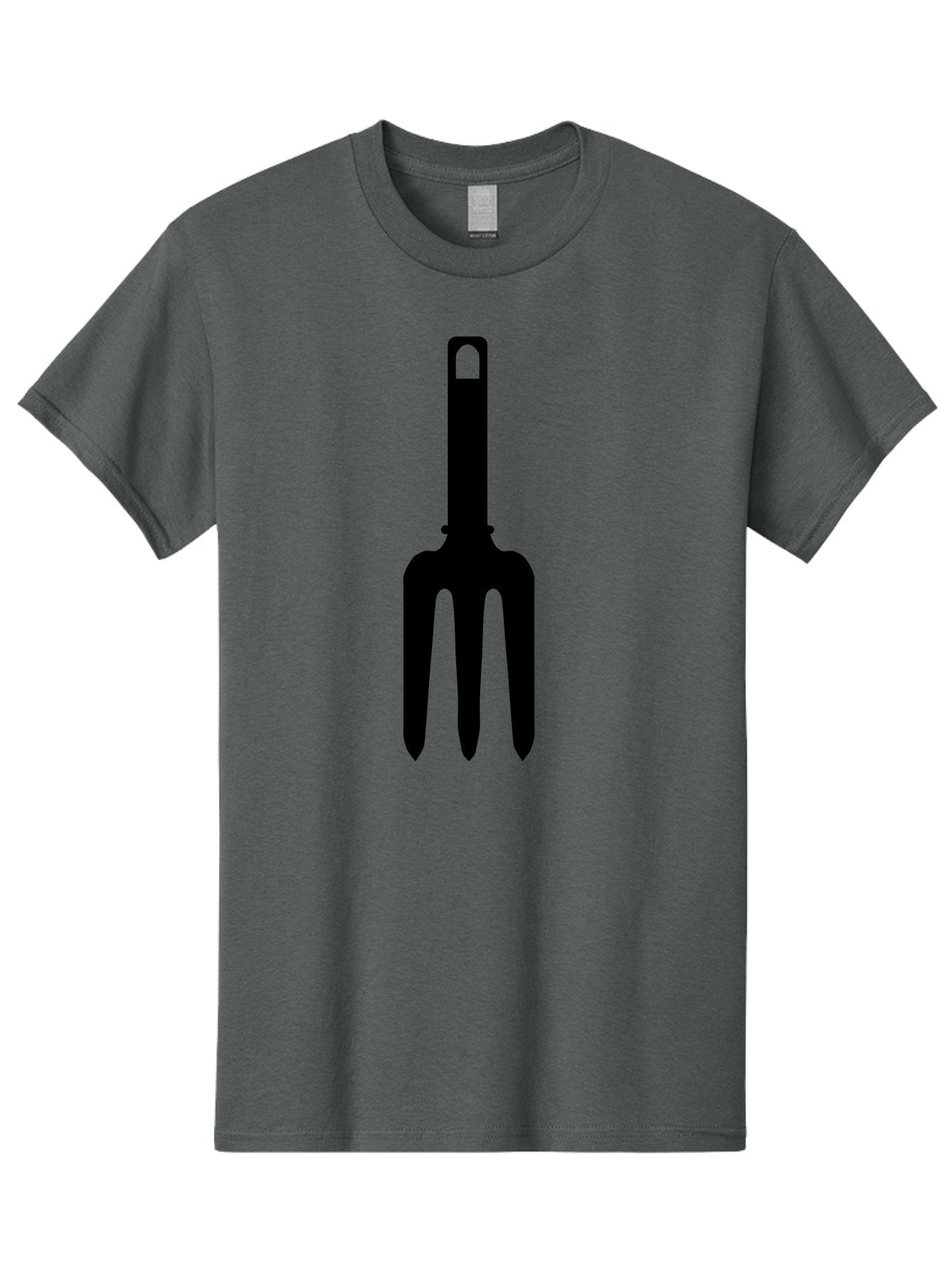 Pitchfork Men'S Graphic Tee, 100% Cotton, Comfortable Casual Summer Wear, Machine Washable, Pitchfork Silhouette, Black Pitchfork, Gardening Tool, Farm Equipment, Three-Pronged Fork, Rustic Icon, Agricultural Symbol, Simple Design, Aac227 8