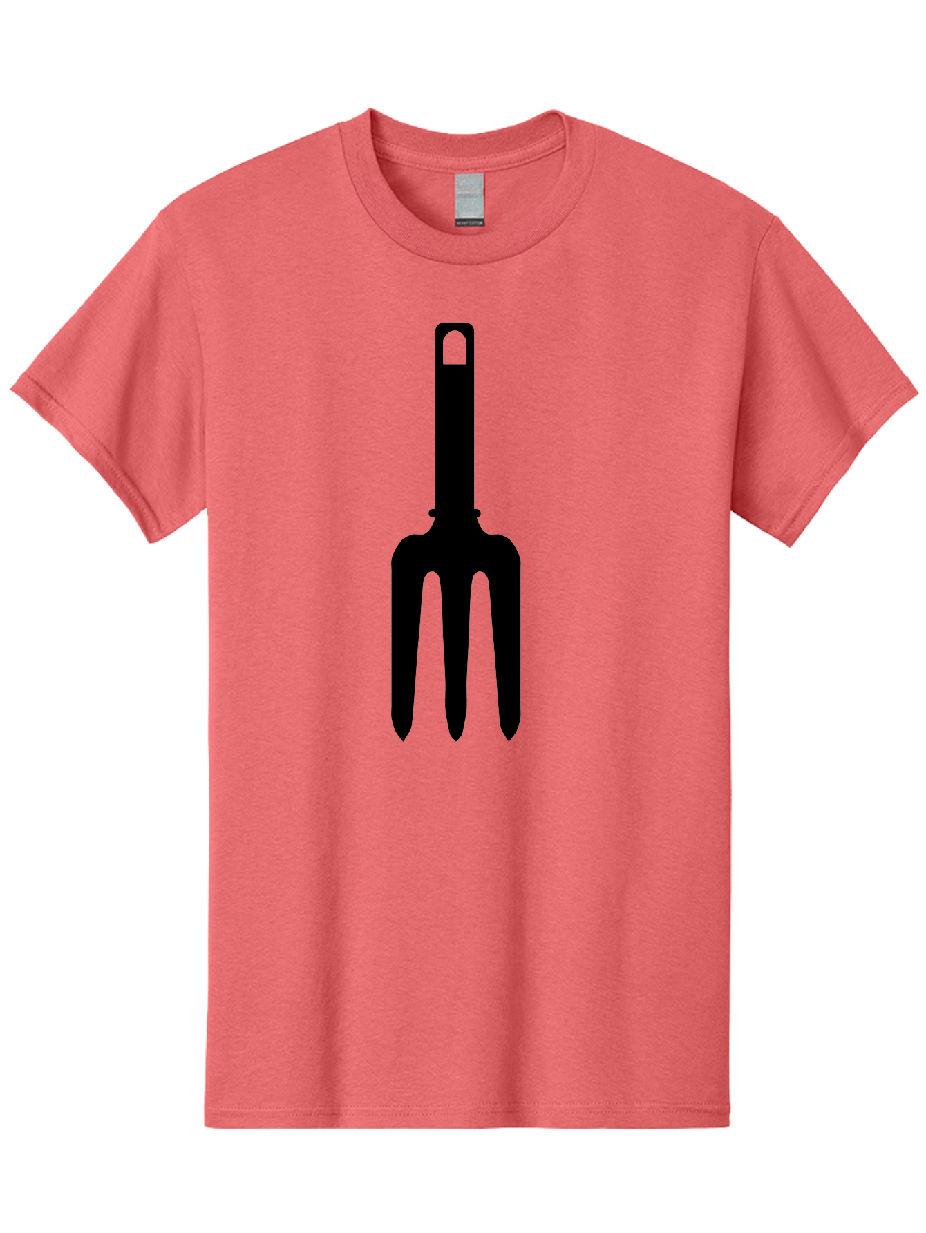 Pitchfork Men'S Graphic Tee, 100% Cotton, Comfortable Casual Summer Wear, Machine Washable, Pitchfork Silhouette, Black Pitchfork, Gardening Tool, Farm Equipment, Three-Pronged Fork, Rustic Icon, Agricultural Symbol, Simple Design, Aac227 7