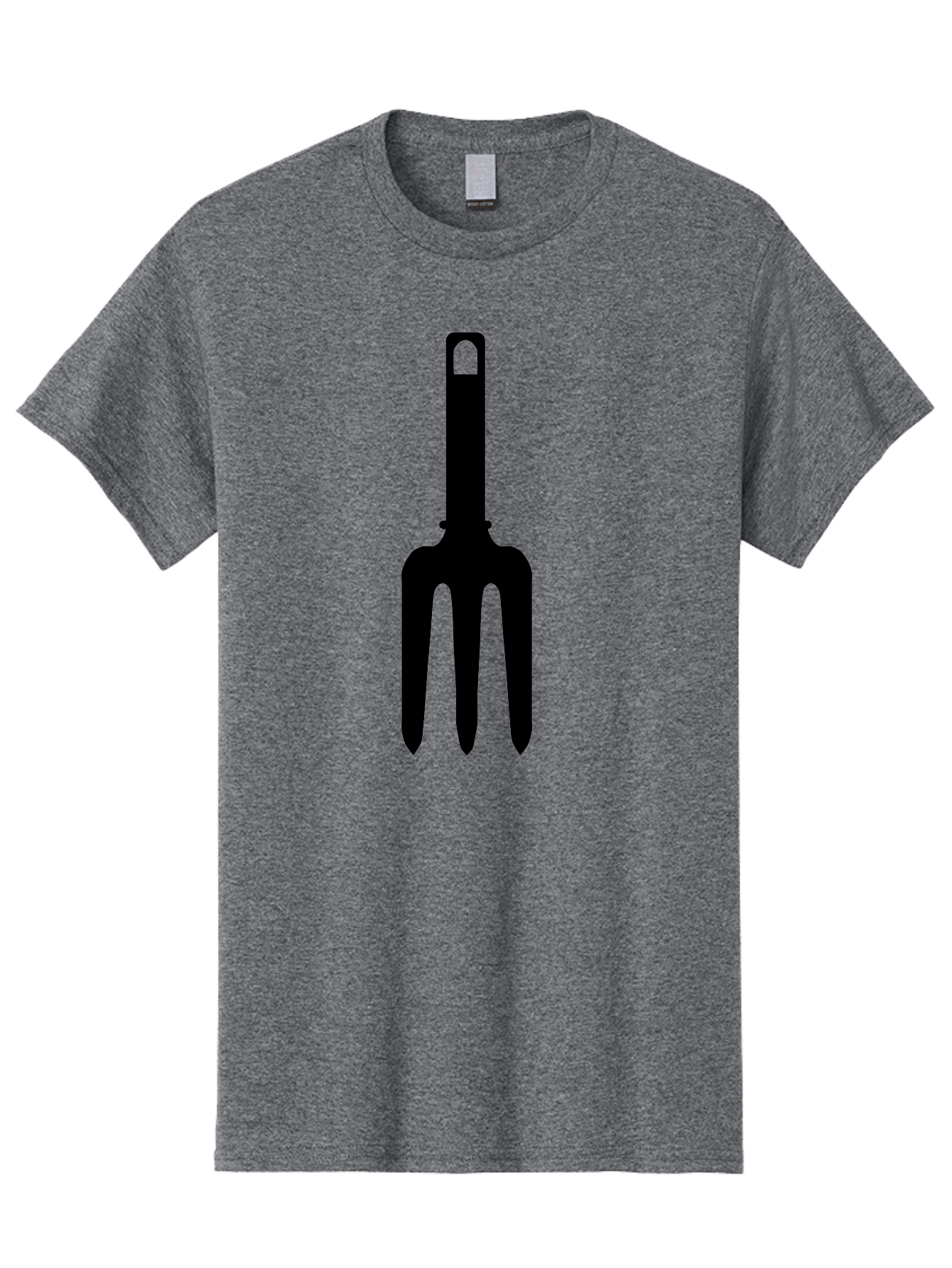 Pitchfork Men'S Graphic Tee, 100% Cotton, Comfortable Casual Summer Wear, Machine Washable, Pitchfork Silhouette, Black Pitchfork, Gardening Tool, Farm Equipment, Three-Pronged Fork, Rustic Icon, Agricultural Symbol, Simple Design, Aac227 5