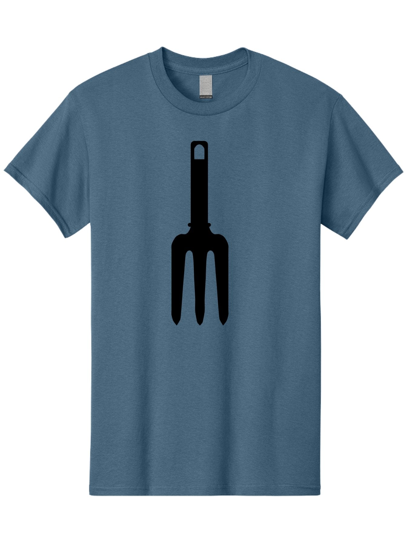 Pitchfork Men'S Graphic Tee, 100% Cotton, Comfortable Casual Summer Wear, Machine Washable, Pitchfork Silhouette, Black Pitchfork, Gardening Tool, Farm Equipment, Three-Pronged Fork, Rustic Icon, Agricultural Symbol, Simple Design, Aac227 4