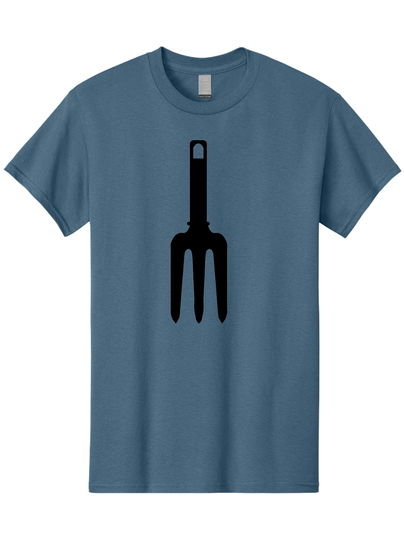 Pitchfork Men'S Graphic Tee, 100% Cotton, Comfortable Casual Summer Wear, Machine Washable, Pitchfork Silhouette, Black Pitchfork, Gardening Tool, Farm Equipment, Three-Pronged Fork, Rustic Icon, Agricultural Symbol, Simple Design, Aac227 23