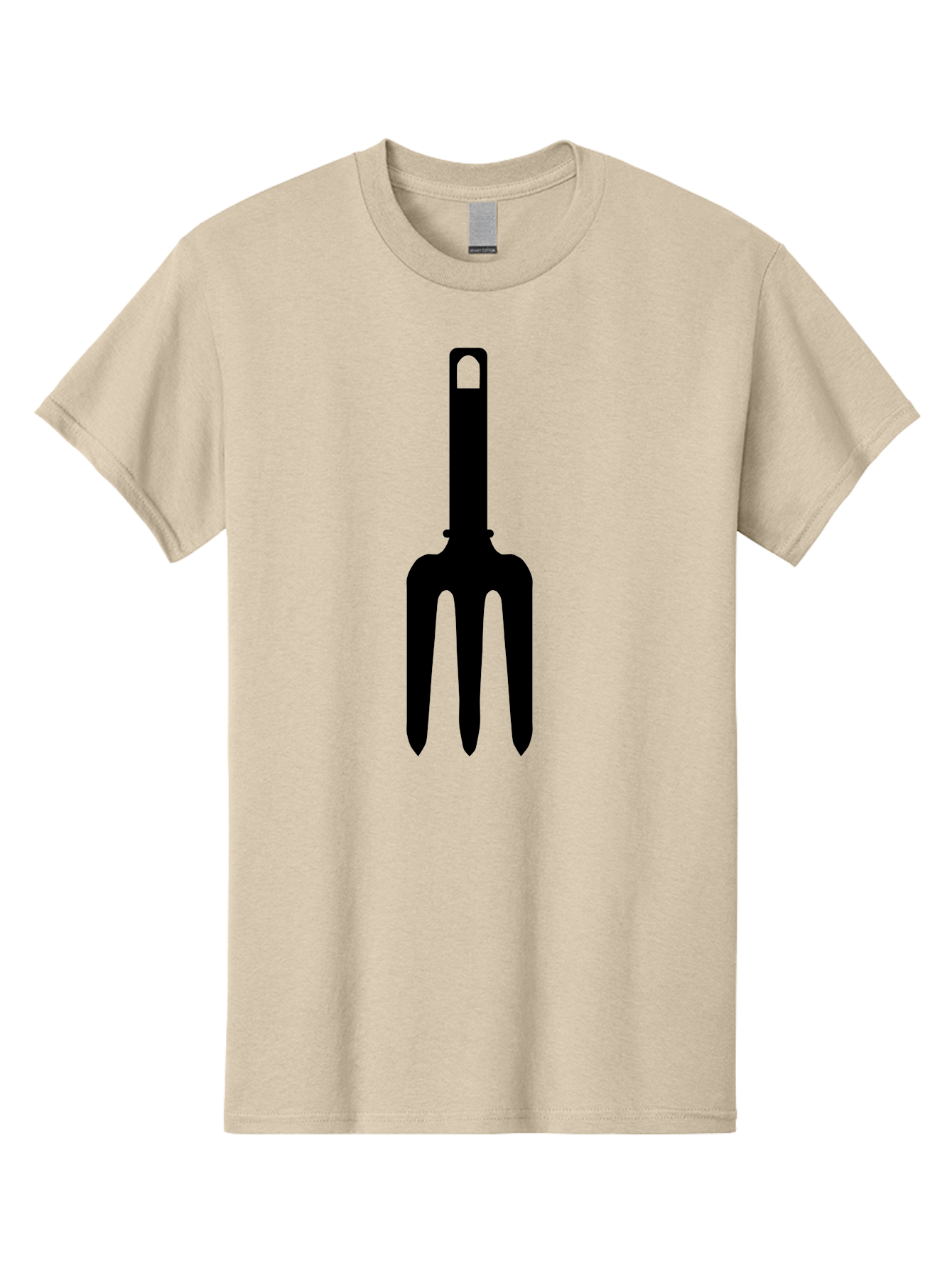 Pitchfork Men'S Graphic Tee, 100% Cotton, Comfortable Casual Summer Wear, Machine Washable, Pitchfork Silhouette, Black Pitchfork, Gardening Tool, Farm Equipment, Three-Pronged Fork, Rustic Icon, Agricultural Symbol, Simple Design, Aac227 3