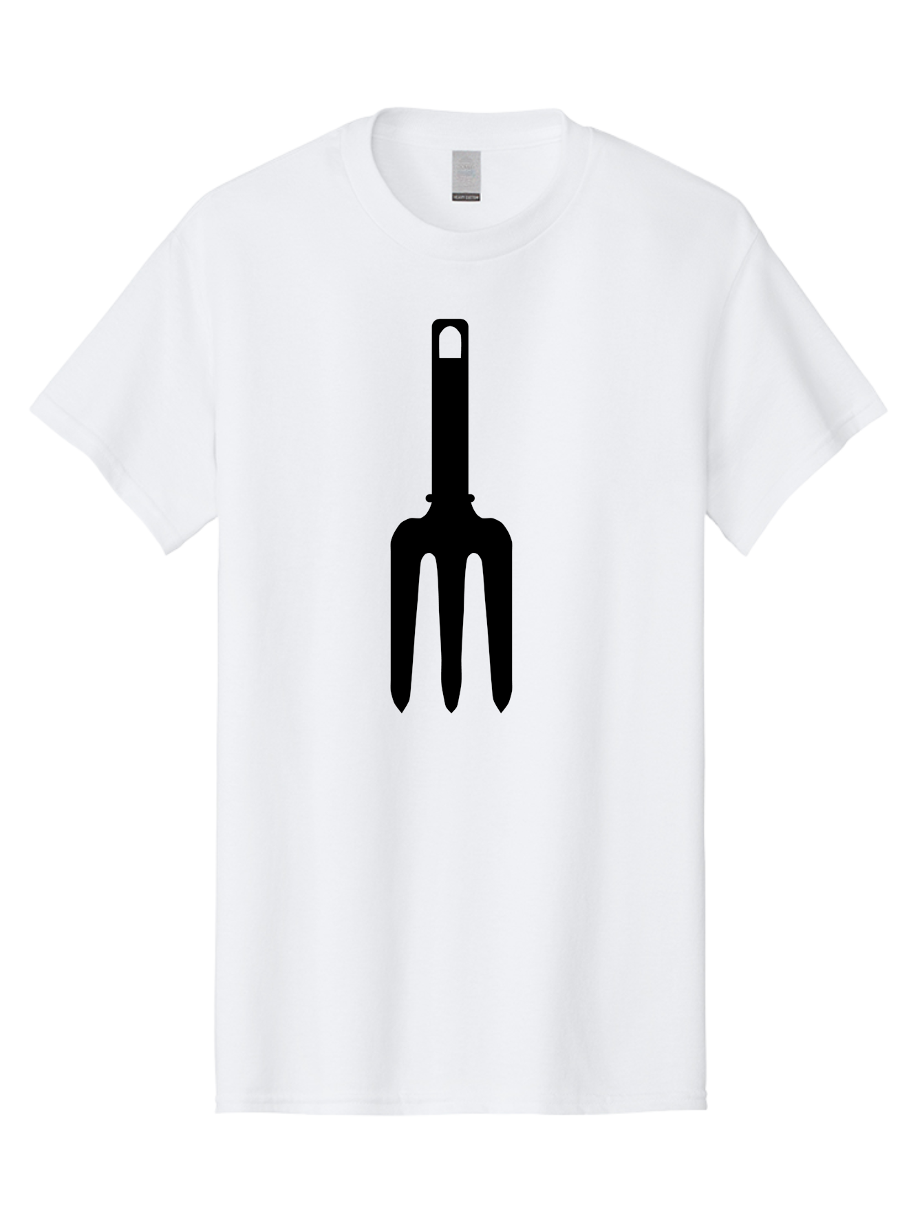 Pitchfork Men'S Graphic Tee, 100% Cotton, Comfortable Casual Summer Wear, Machine Washable, Pitchfork Silhouette, Black Pitchfork, Gardening Tool, Farm Equipment, Three-Pronged Fork, Rustic Icon, Agricultural Symbol, Simple Design, Aac227 19
