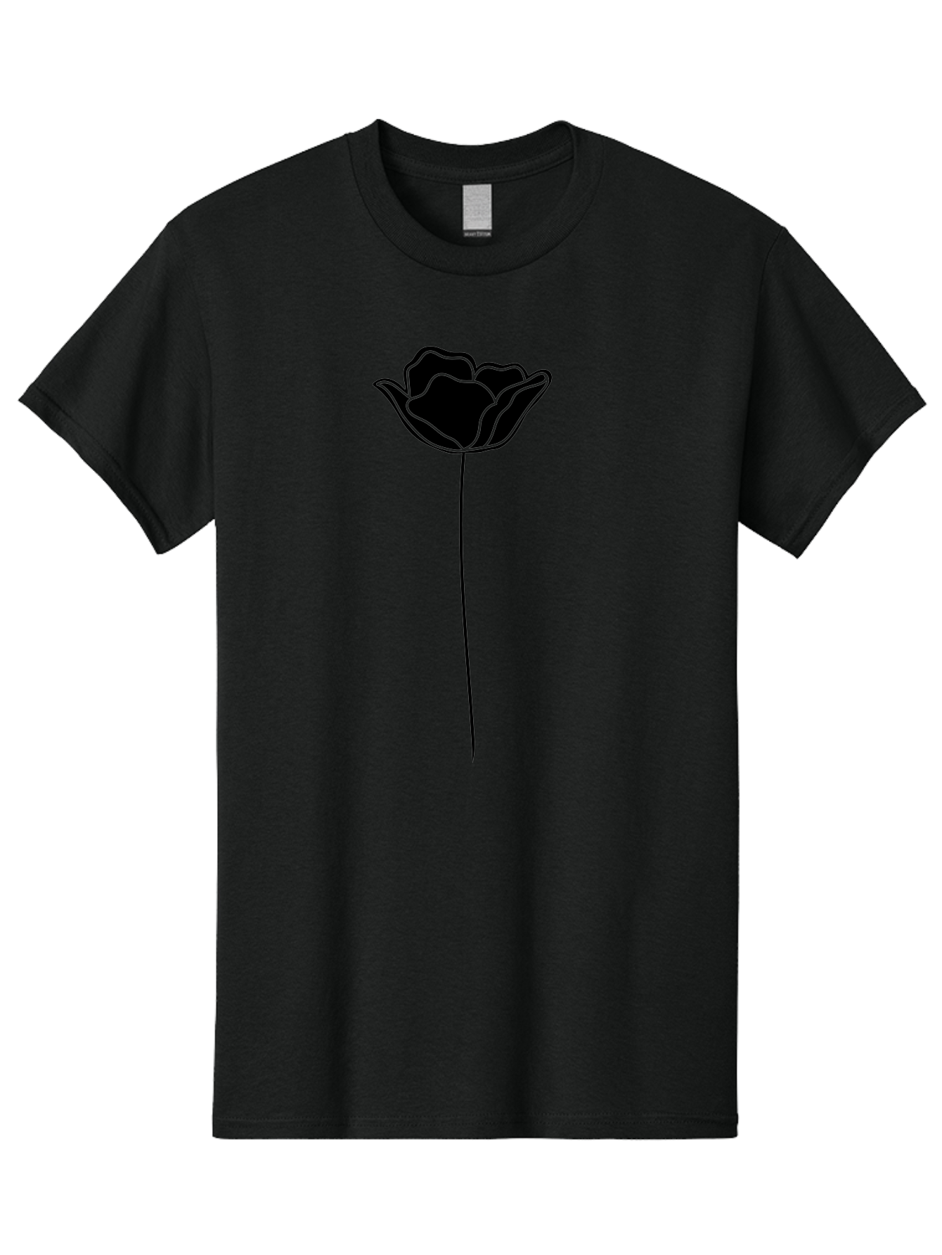 Rose Men'S Graphic Tee, 100% Cotton, Comfortable Casual Summer Wear, Machine Washable, Black Rose, Minimalist Design, Simple Illustration, Flower Symbol, Elegant Graphics, Modern Art, Rose Silhouette, Floral Icon Aac235 27