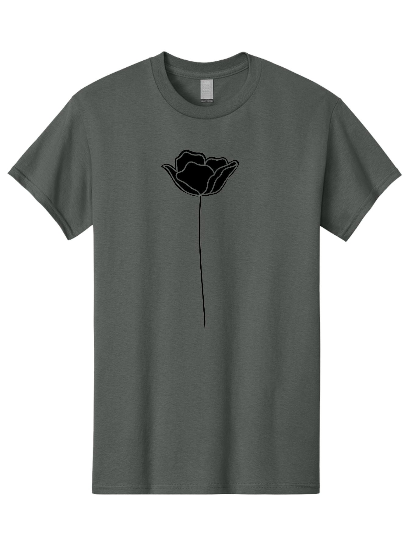 Rose Men'S Graphic Tee, 100% Cotton, Comfortable Casual Summer Wear, Machine Washable, Black Rose, Minimalist Design, Simple Illustration, Flower Symbol, Elegant Graphics, Modern Art, Rose Silhouette, Floral Icon Aac235 19