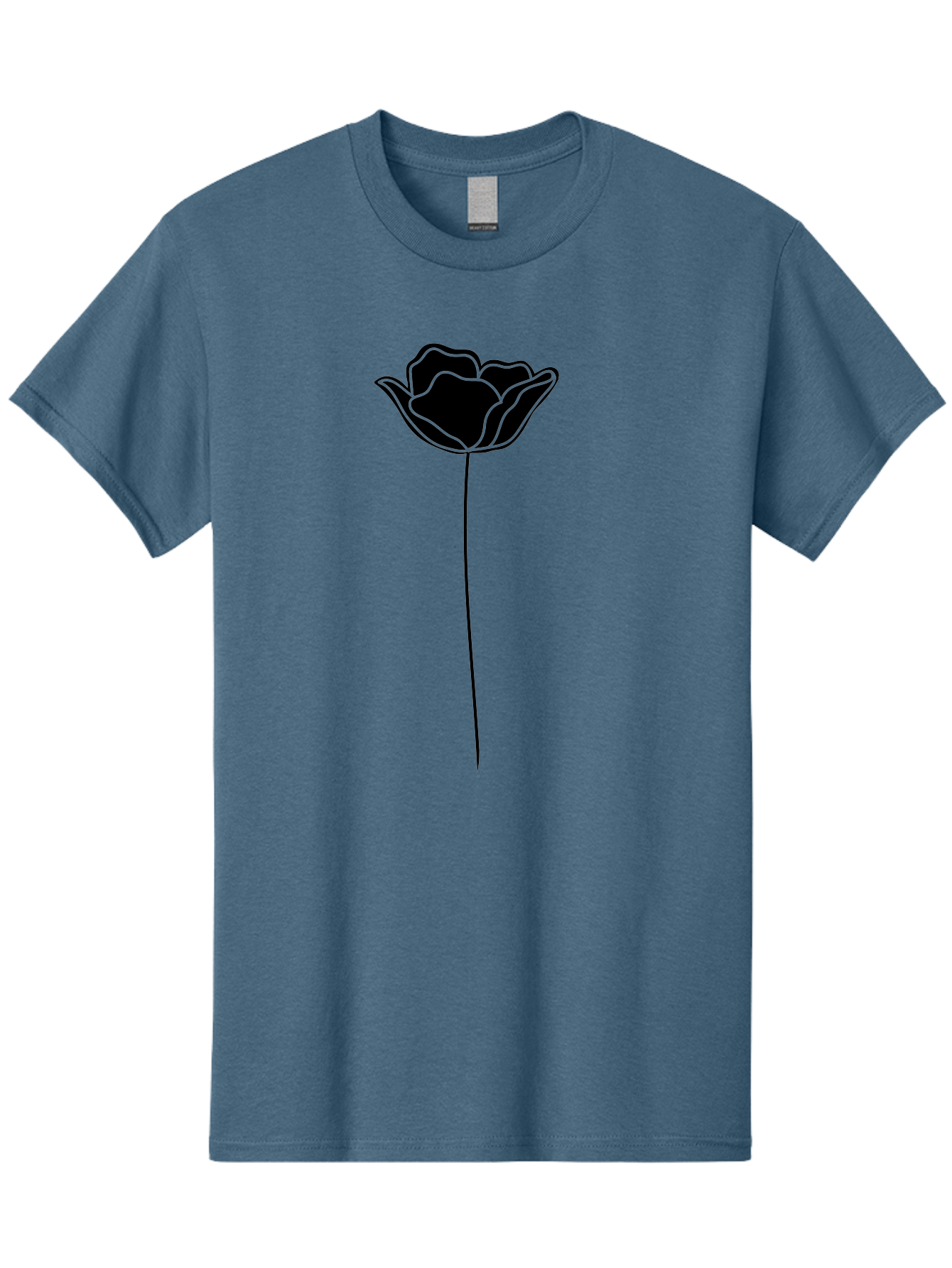 Rose Men'S Graphic Tee, 100% Cotton, Comfortable Casual Summer Wear, Machine Washable, Black Rose, Minimalist Design, Simple Illustration, Flower Symbol, Elegant Graphics, Modern Art, Rose Silhouette, Floral Icon Aac235 7