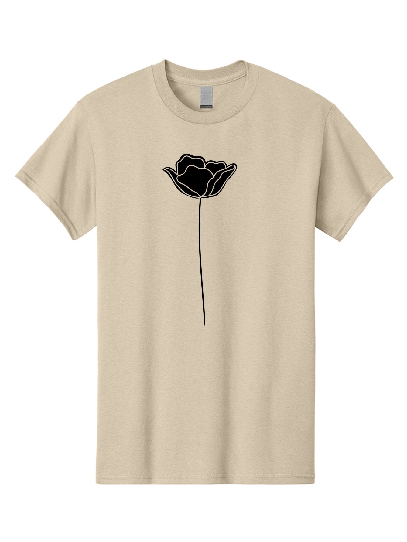 Rose Men'S Graphic Tee, 100% Cotton, Comfortable Casual Summer Wear, Machine Washable, Black Rose, Minimalist Design, Simple Illustration, Flower Symbol, Elegant Graphics, Modern Art, Rose Silhouette, Floral Icon Aac235 4