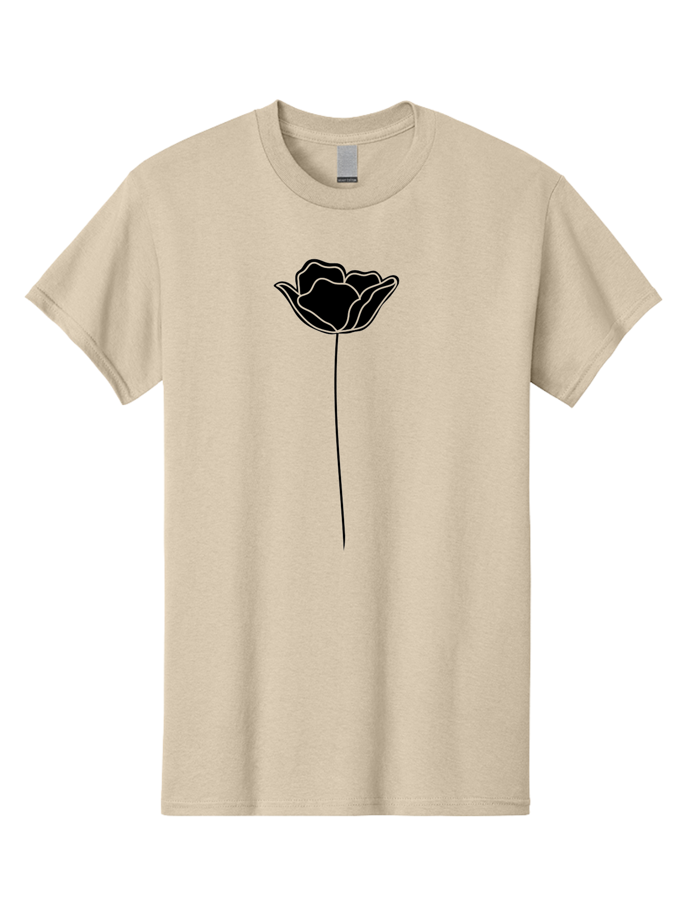 Rose Men'S Graphic Tee, 100% Cotton, Comfortable Casual Summer Wear, Machine Washable, Black Rose, Minimalist Design, Simple Illustration, Flower Symbol, Elegant Graphics, Modern Art, Rose Silhouette, Floral Icon Aac235 23