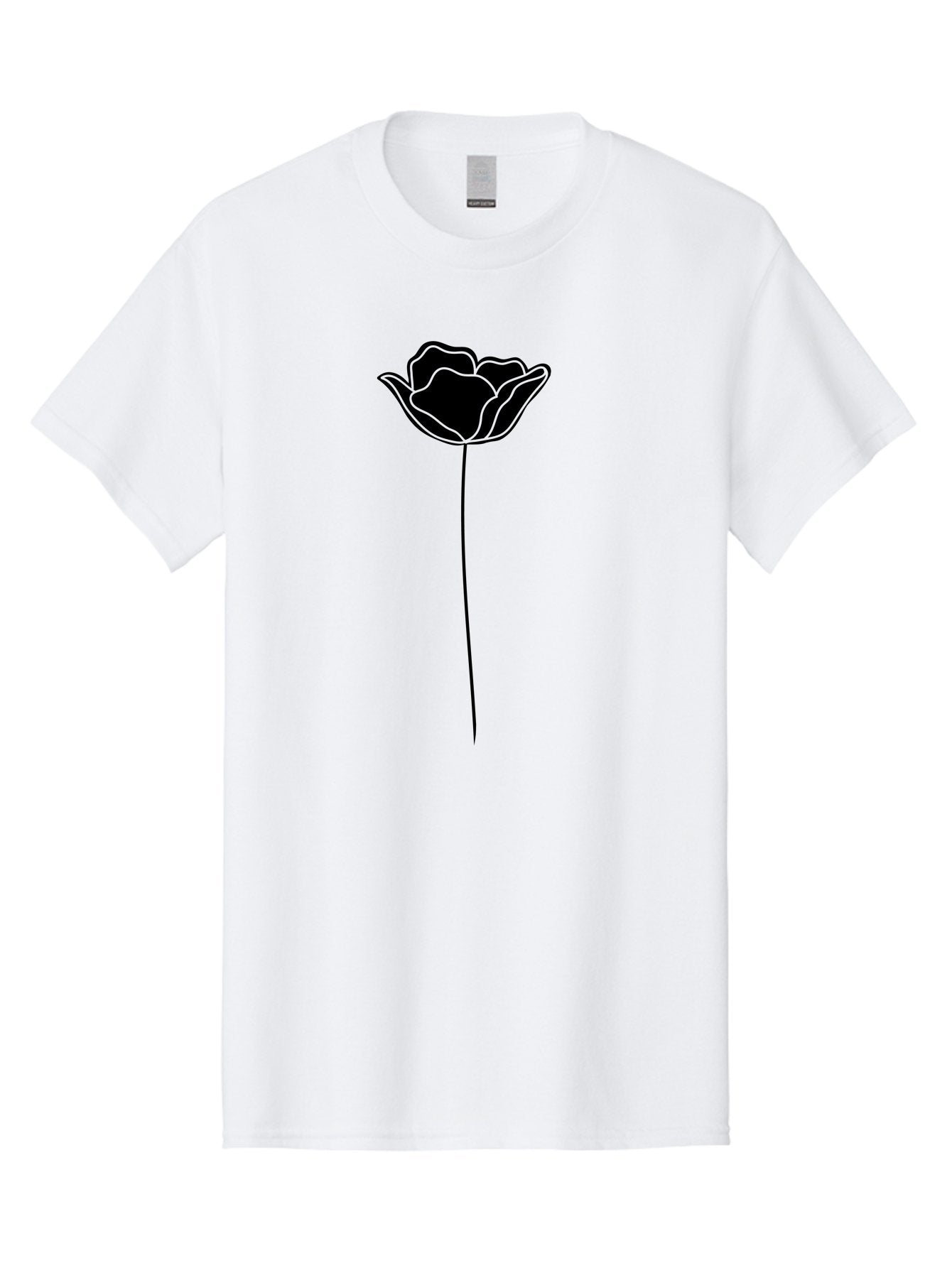 Rose Men'S Graphic Tee, 100% Cotton, Comfortable Casual Summer Wear, Machine Washable, Black Rose, Minimalist Design, Simple Illustration, Flower Symbol, Elegant Graphics, Modern Art, Rose Silhouette, Floral Icon Aac235 14