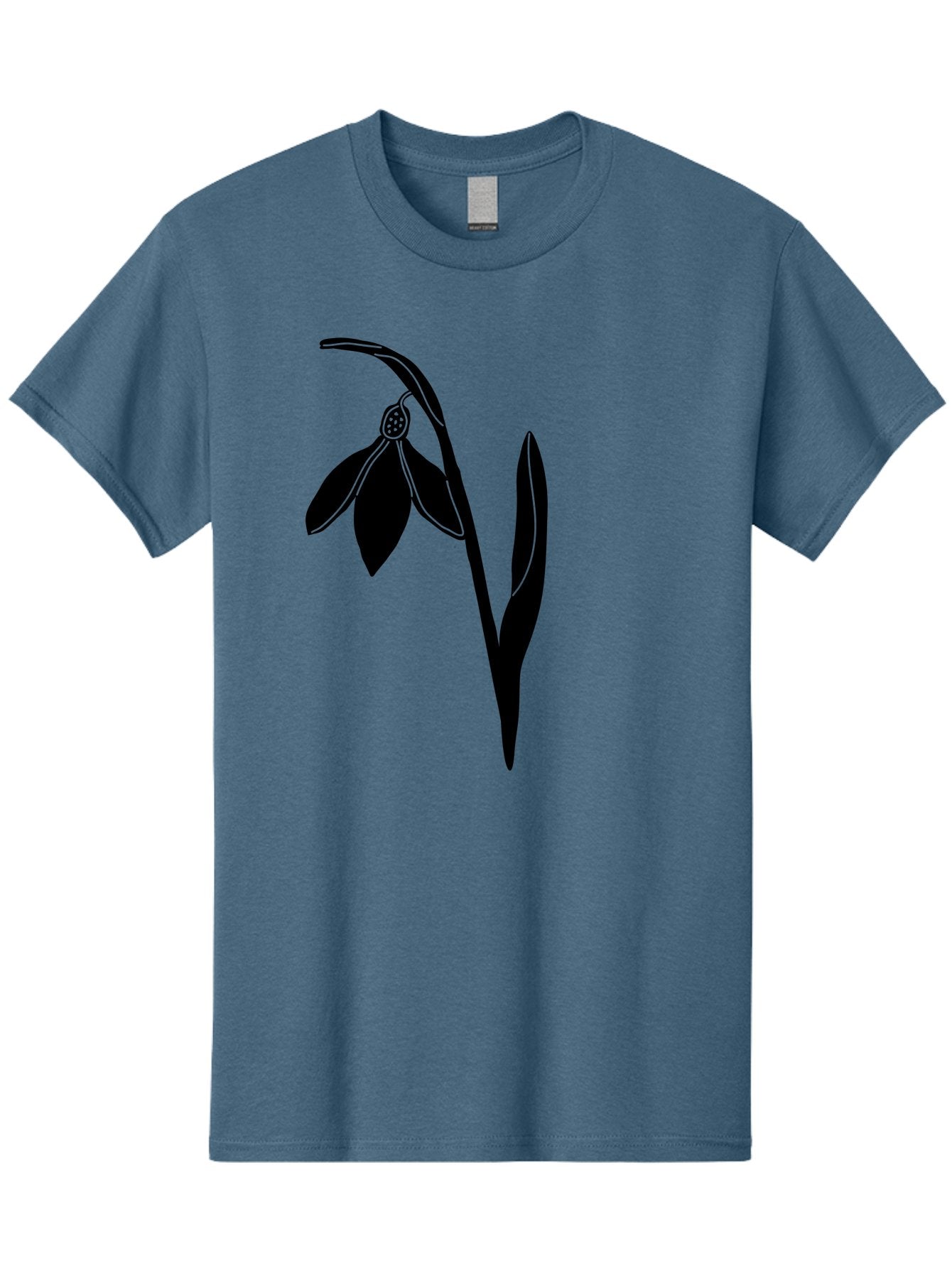 Snowdrop-1 Men'S Graphic Tee, 100% Cotton, Comfortable Casual Summer Wear, Machine Washable, Snowdrop Flower, Floral Illustration, Botanical Art, Simple Design, Elegant Lines, Delicate Petals, Minimalist Style, Symbolic Flower, Winter Blooms Aac236 12