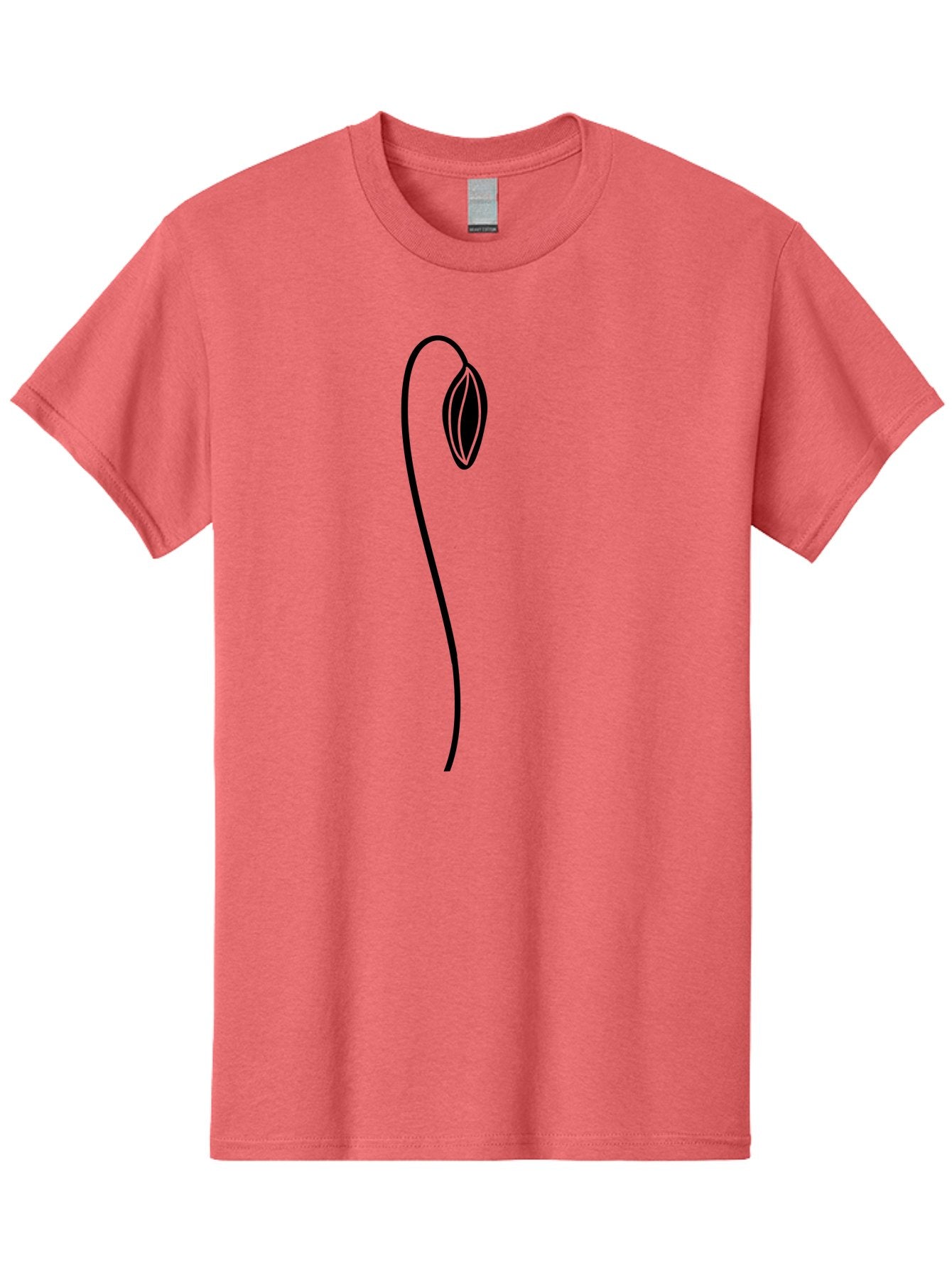 Sprouting-Seed Men'S Graphic Tee, 100% Cotton, Comfortable Casual Summer Wear, Machine Washable, Sprouting Seed, Minimalist Design, Simple Illustration, Seedling Growth, Germination Process, Black Outline, Elegant Simplicity, Modern Art Aac240 12