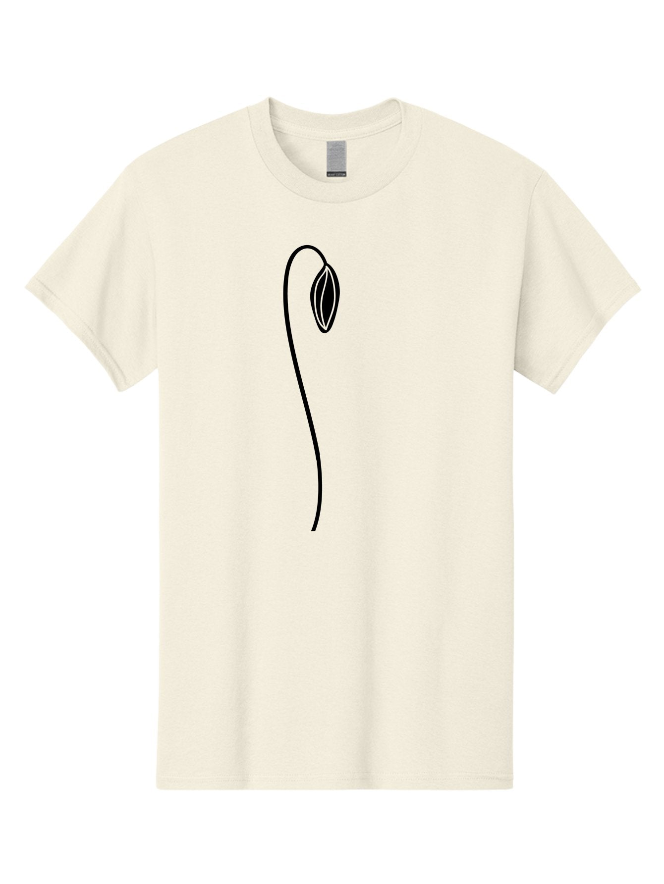 Sprouting-Seed Men'S Graphic Tee, 100% Cotton, Comfortable Casual Summer Wear, Machine Washable, Sprouting Seed, Minimalist Design, Simple Illustration, Seedling Growth, Germination Process, Black Outline, Elegant Simplicity, Modern Art Aac240 6