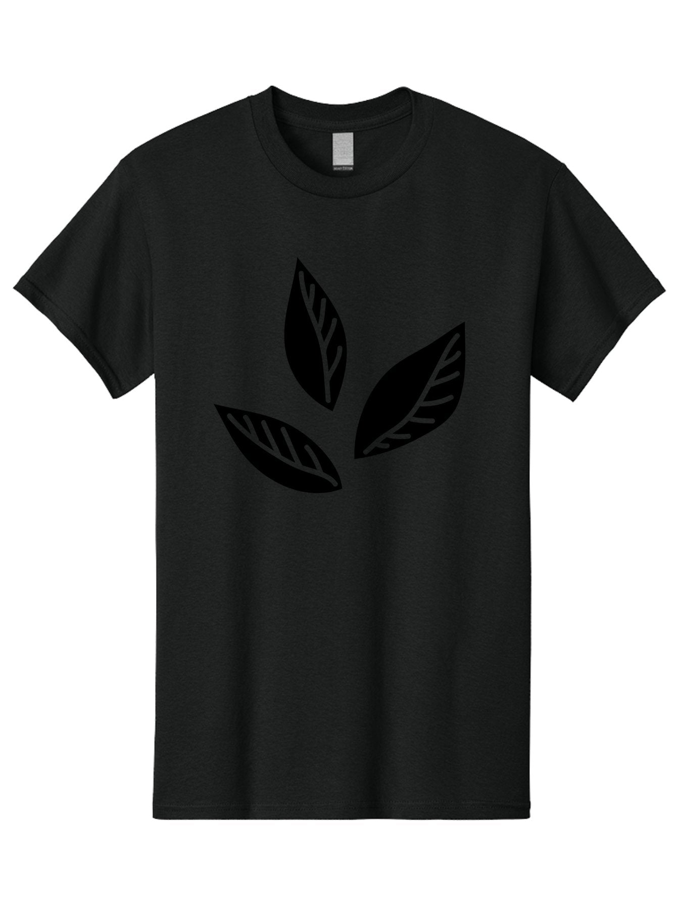 Three-Leaves Men'S Graphic Tee, 100% Cotton, Comfortable Casual Summer Wear, Machine Washable, Three Leaves, Leafy Greens, Cannabis Leaves, Marijuana Leaves, Leaf Design, Minimalist Art, Green And Black, Simple Graphics, Abstract Leaves Aac242 15