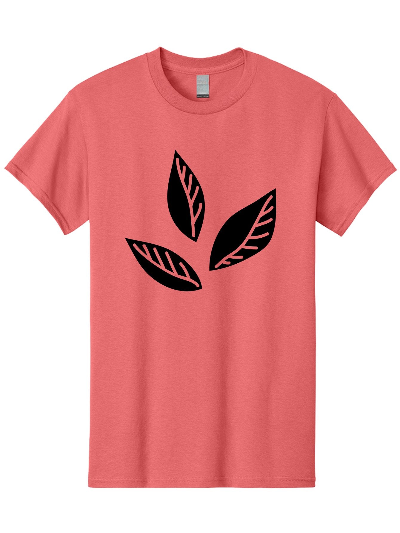 Three-Leaves Men'S Graphic Tee, 100% Cotton, Comfortable Casual Summer Wear, Machine Washable, Three Leaves, Leafy Greens, Cannabis Leaves, Marijuana Leaves, Leaf Design, Minimalist Art, Green And Black, Simple Graphics, Abstract Leaves Aac242 3