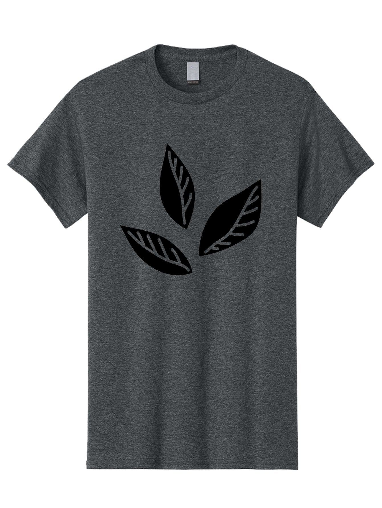 Three-Leaves Men'S Graphic Tee, 100% Cotton, Comfortable Casual Summer Wear, Machine Washable, Three Leaves, Leafy Greens, Cannabis Leaves, Marijuana Leaves, Leaf Design, Minimalist Art, Green And Black, Simple Graphics, Abstract Leaves Aac242 7