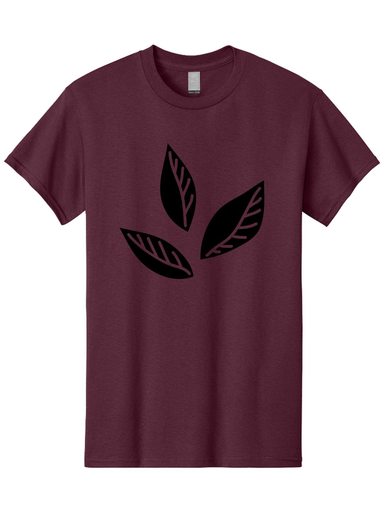 Three-Leaves Men'S Graphic Tee, 100% Cotton, Comfortable Casual Summer Wear, Machine Washable, Three Leaves, Leafy Greens, Cannabis Leaves, Marijuana Leaves, Leaf Design, Minimalist Art, Green And Black, Simple Graphics, Abstract Leaves Aac242 8