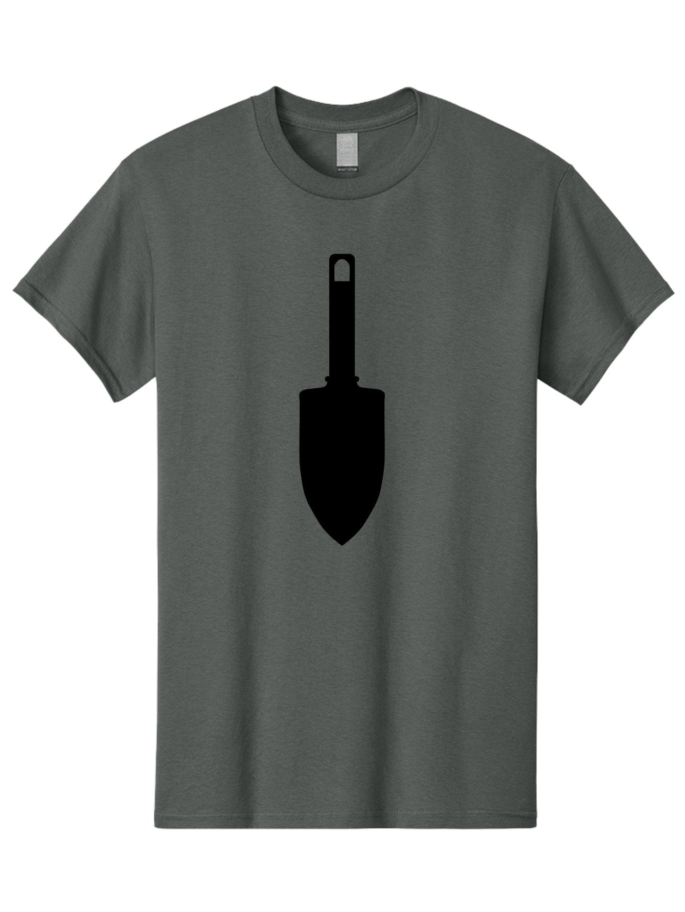 Trowel Men'S Graphic Tee, 100% Cotton, Comfortable Casual Summer Wear, Machine Washable, Gardening Tool, Trowel Silhouette, Digging Equipment, Garden Shovel, Landscaping Icon, Black Silhouette Aac243 5