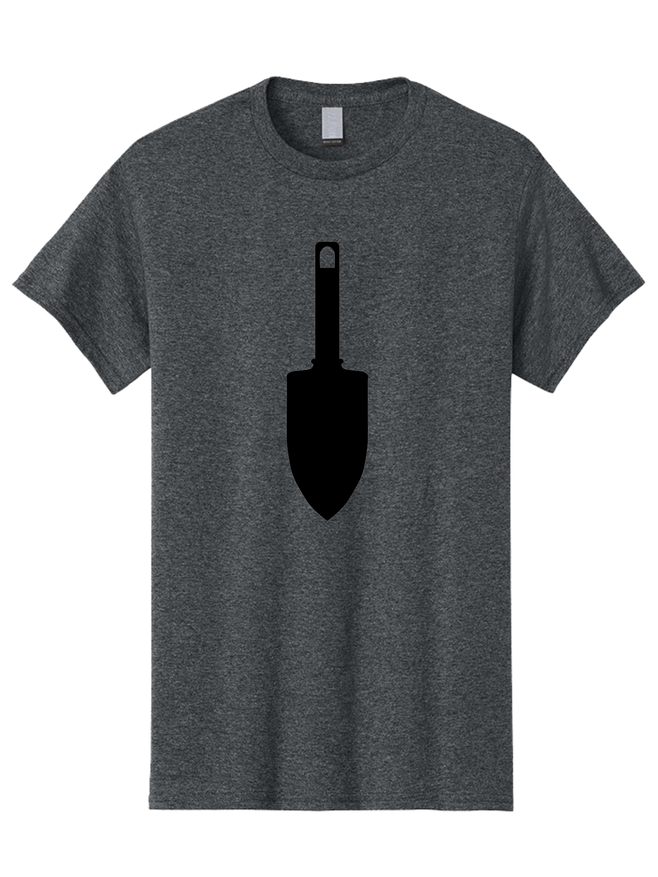 Trowel Men'S Graphic Tee, 100% Cotton, Comfortable Casual Summer Wear, Machine Washable, Gardening Tool, Trowel Silhouette, Digging Equipment, Garden Shovel, Landscaping Icon, Black Silhouette Aac243 23