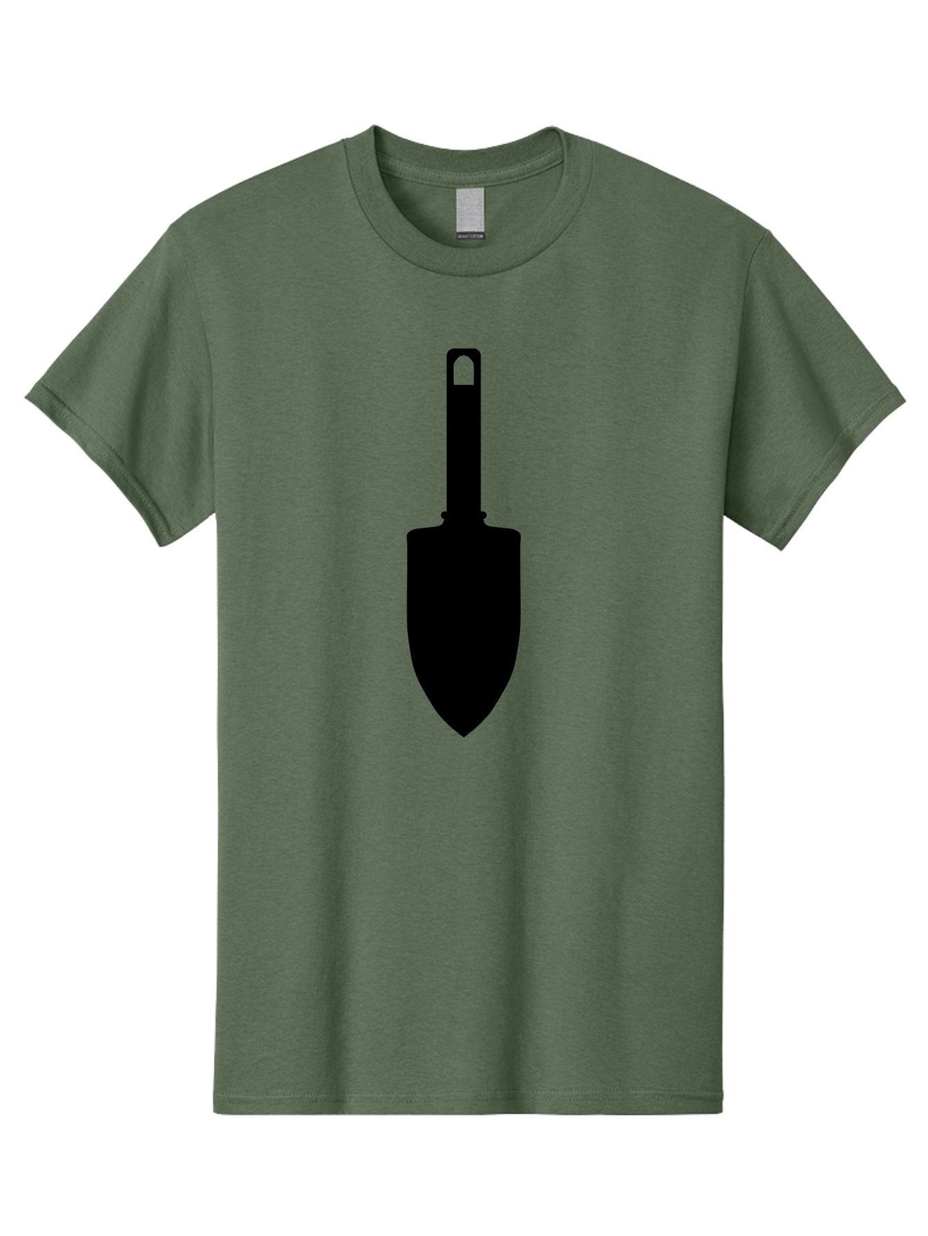 Trowel Men'S Graphic Tee, 100% Cotton, Comfortable Casual Summer Wear, Machine Washable, Gardening Tool, Trowel Silhouette, Digging Equipment, Garden Shovel, Landscaping Icon, Black Silhouette Aac243 11