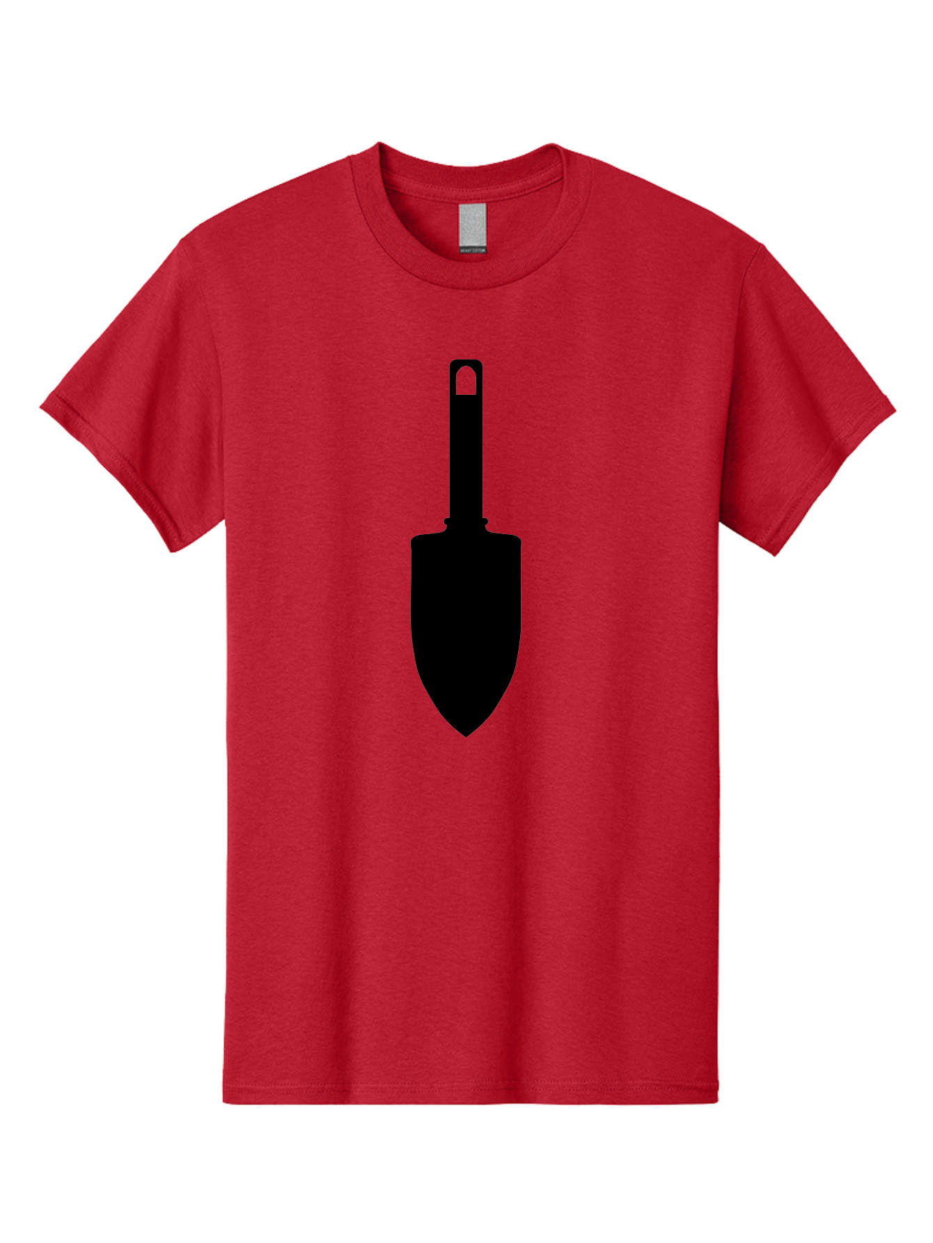 Trowel Men'S Graphic Tee, 100% Cotton, Comfortable Casual Summer Wear, Machine Washable, Gardening Tool, Trowel Silhouette, Digging Equipment, Garden Shovel, Landscaping Icon, Black Silhouette Aac243 11